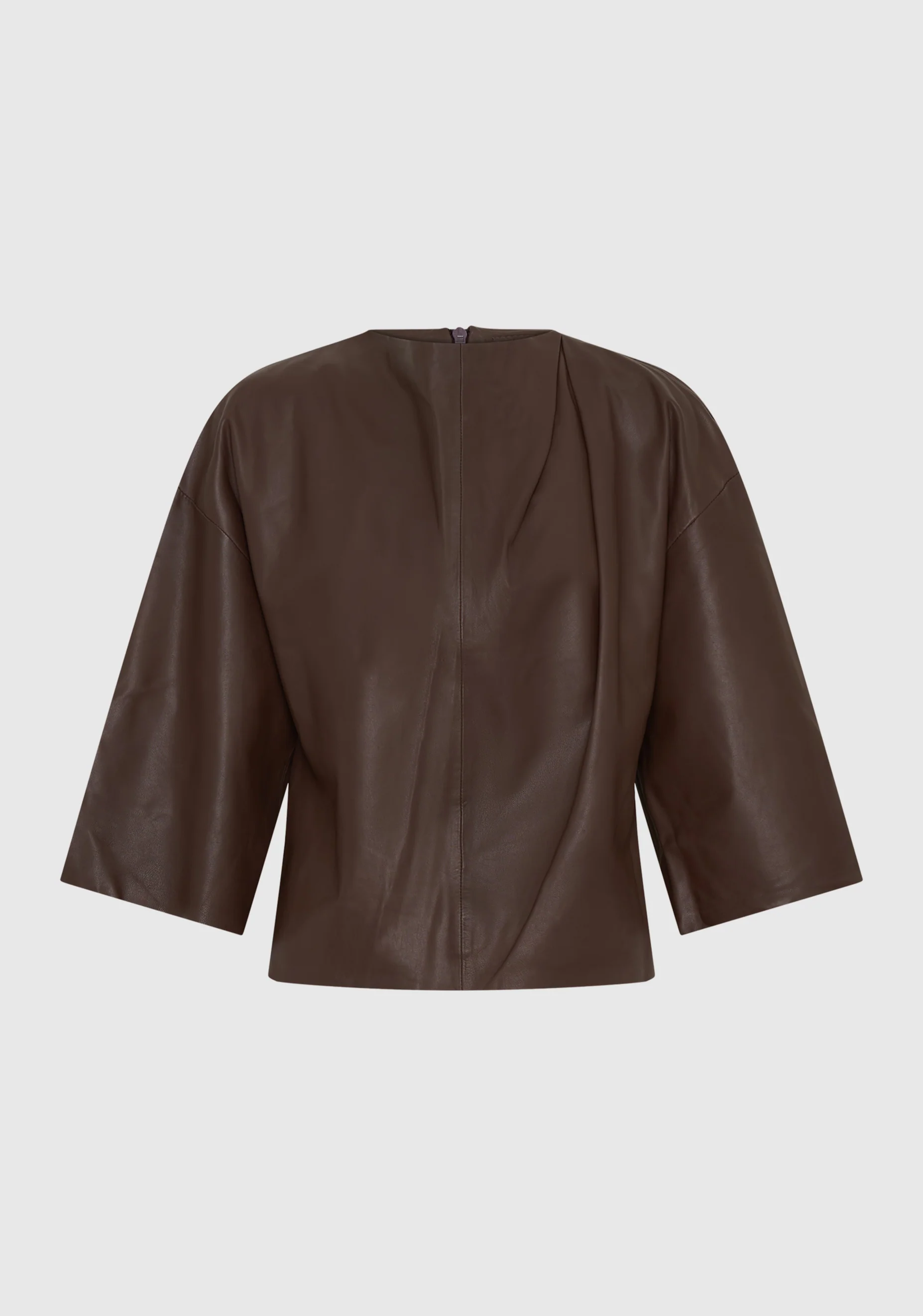 Addison Leather Top_Chocolate - Image 8