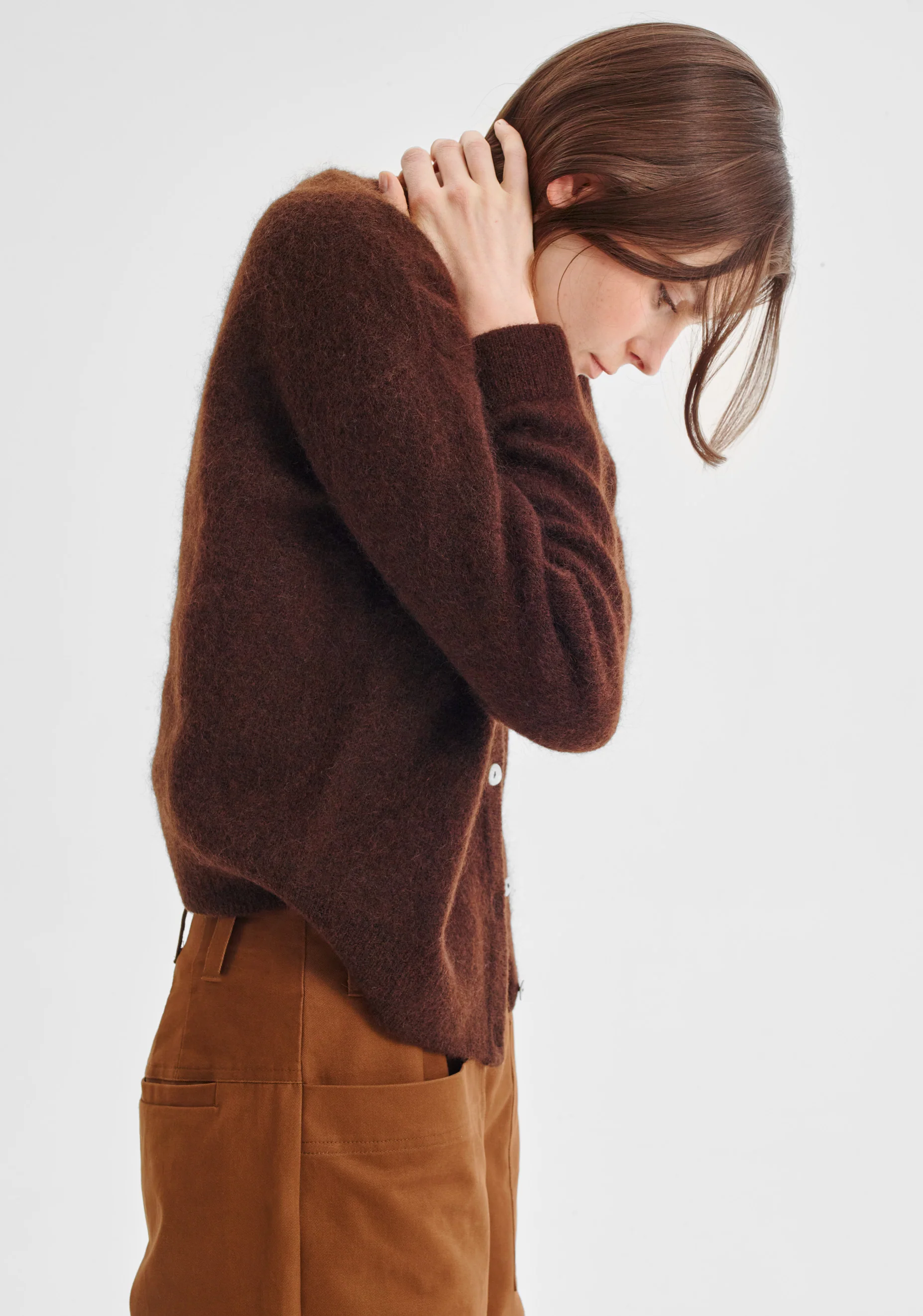 Albi Knit Cardigan_Chocolate - Image 6