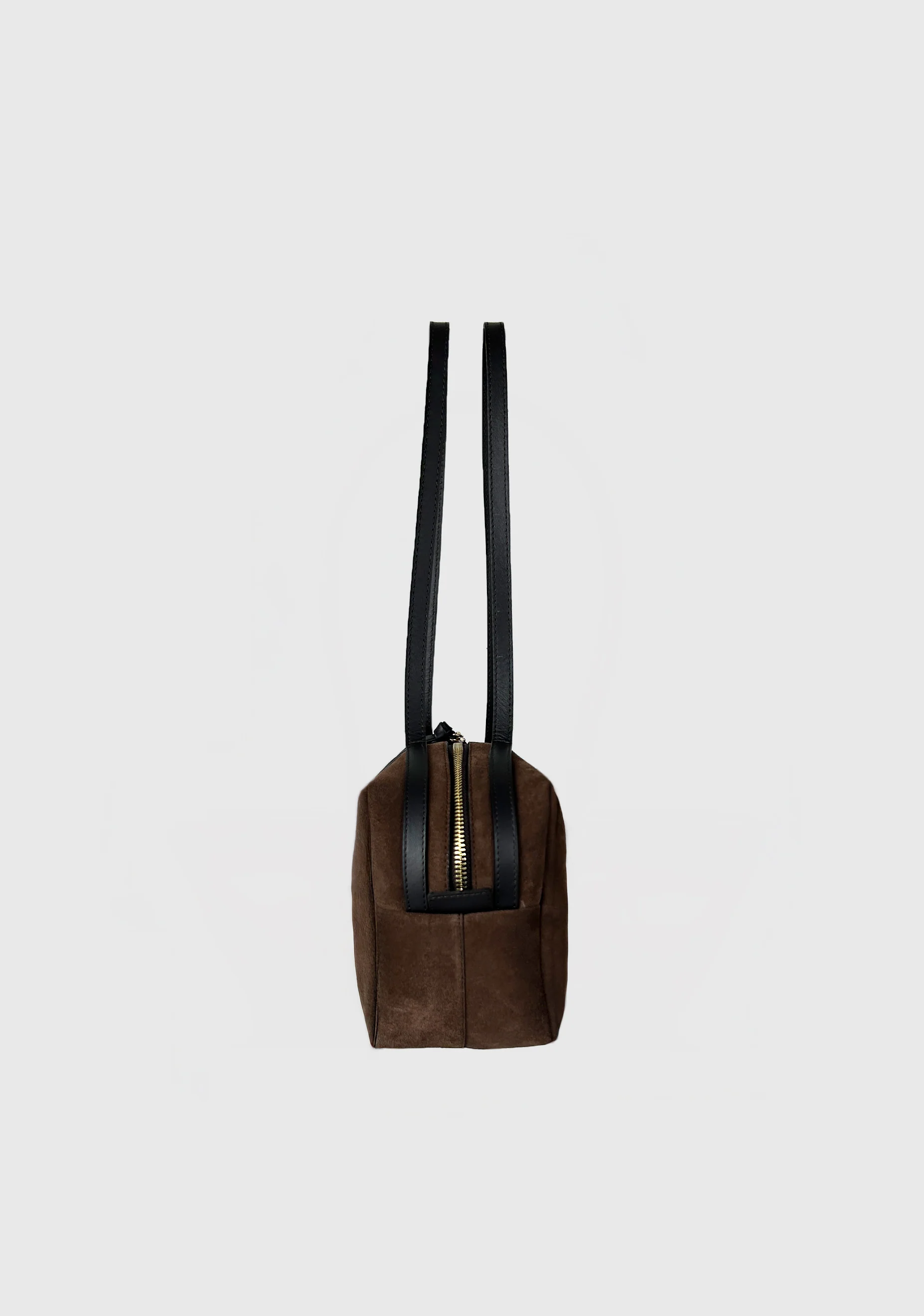 Carla Suede Leather Bag_Chocolate - Image 2