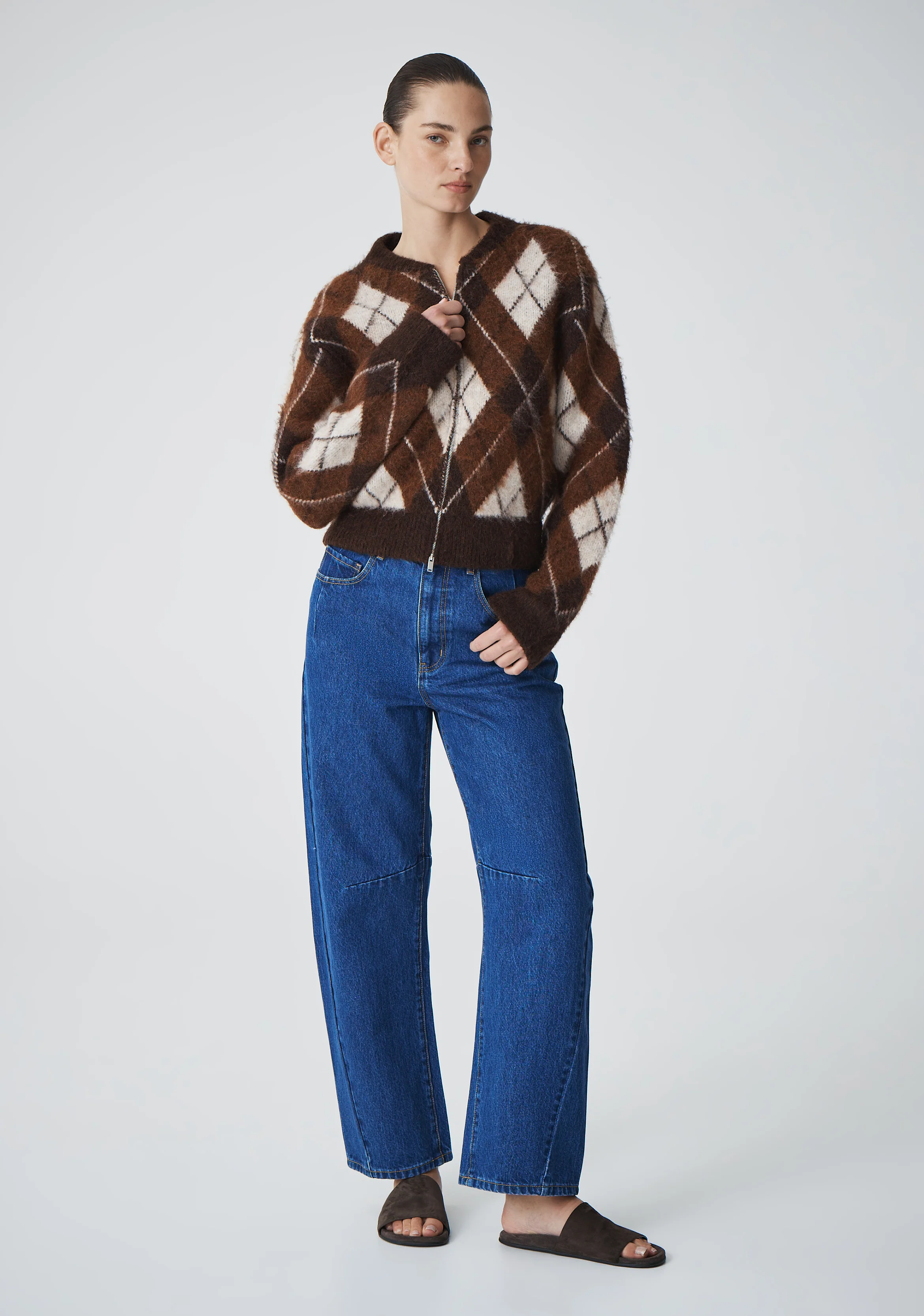 Chester Knit Jacket_Argyle - Image 2