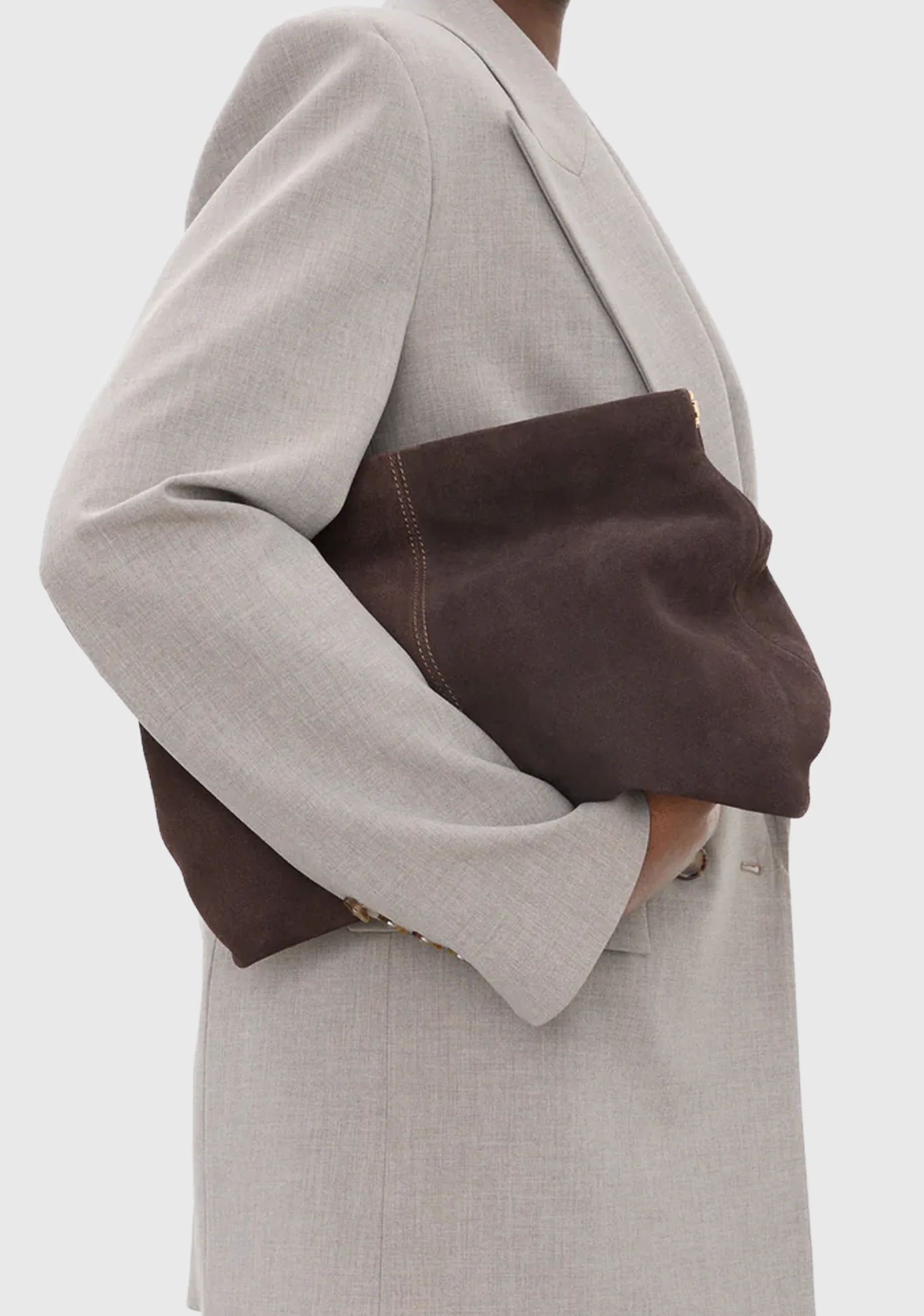 Clay Suede Clutch_Chocolate - Image 4
