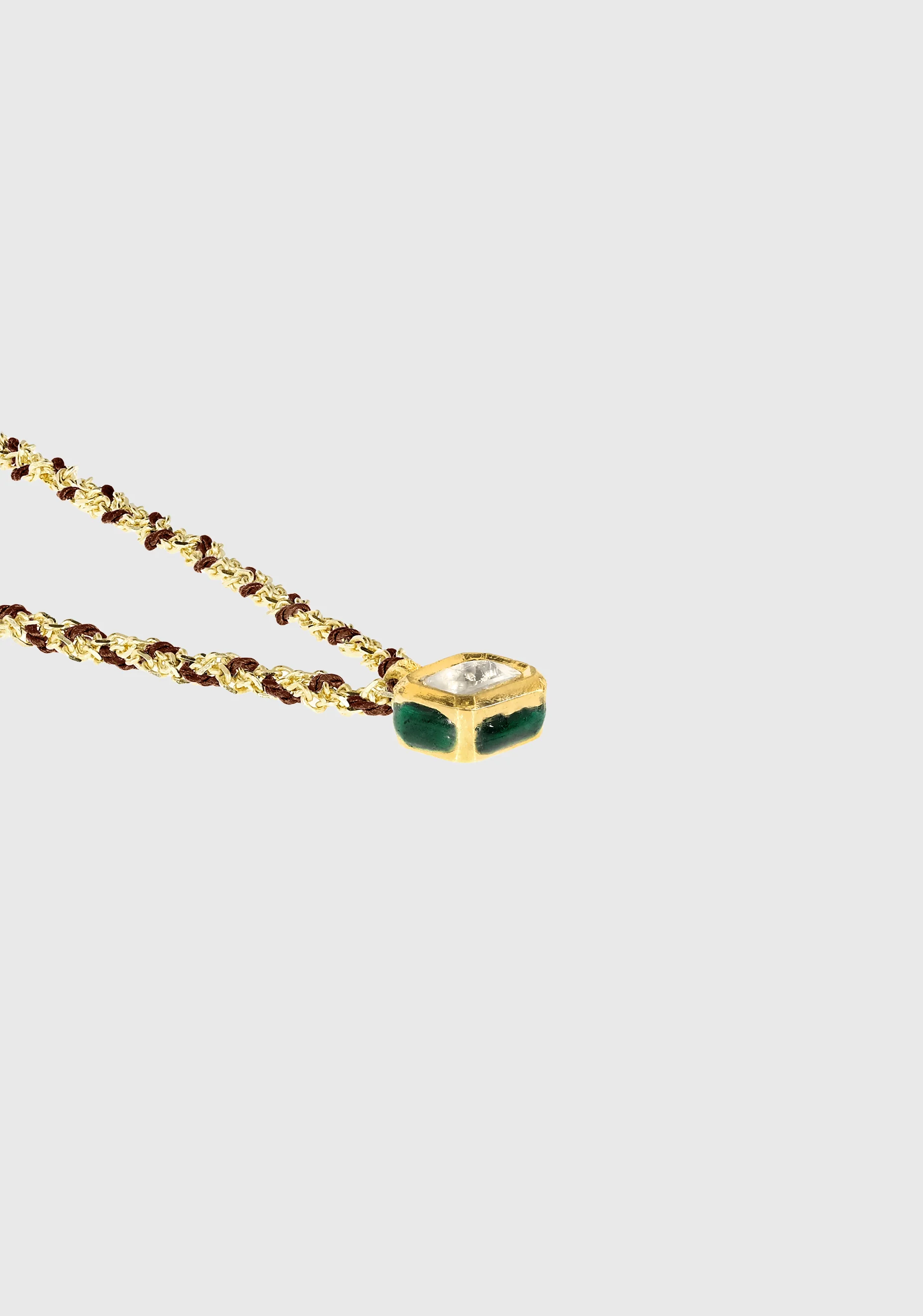 Cube Necklace Gold_Brown - Image 2