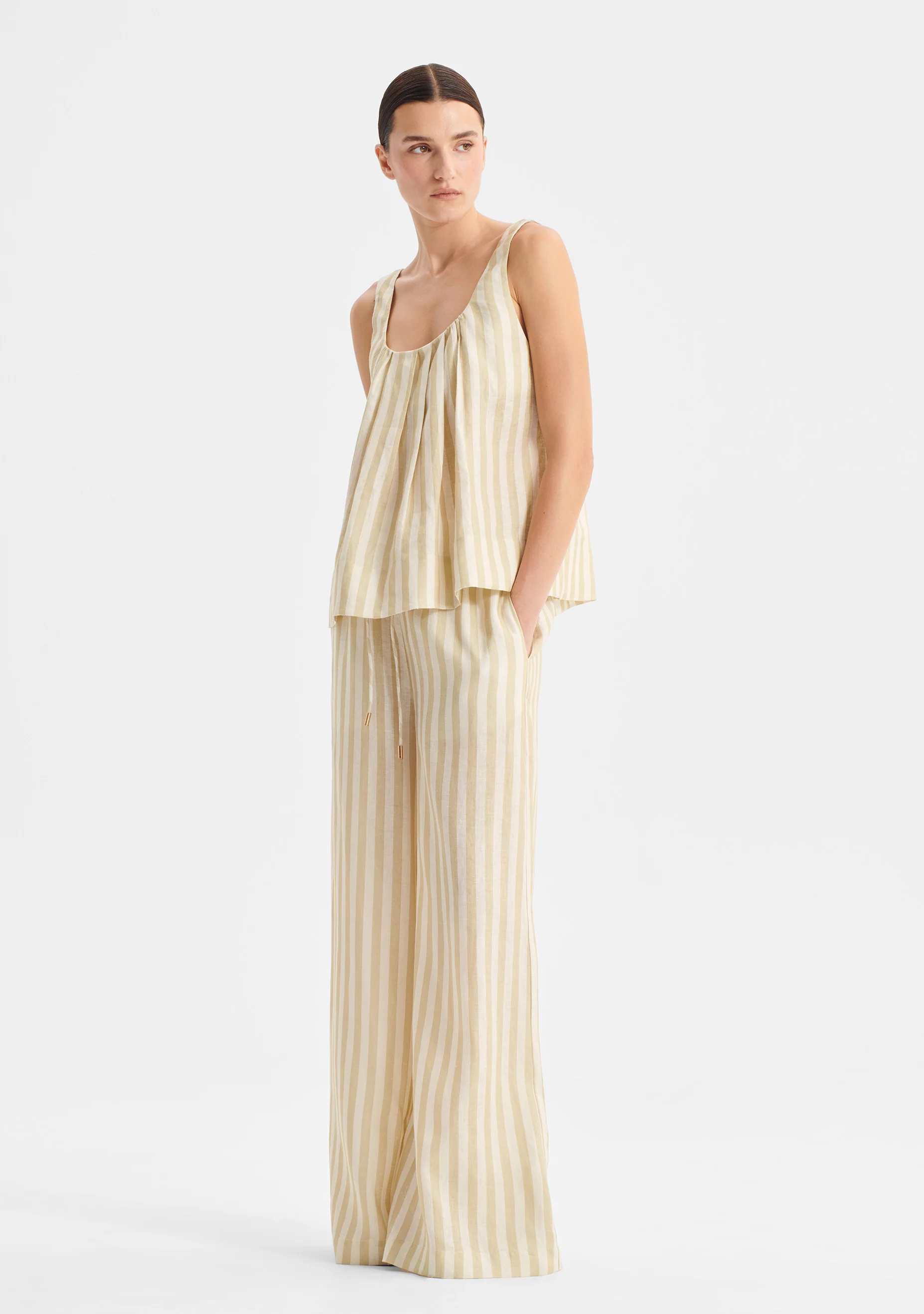 Cybil Linen Top_Stripe - Image 2