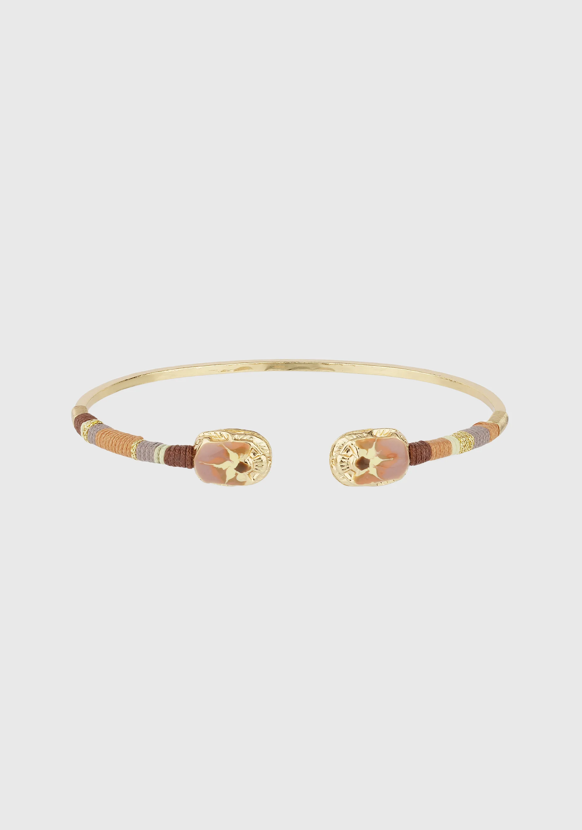 Duality Thread Bracelet_Nude Burgundy
