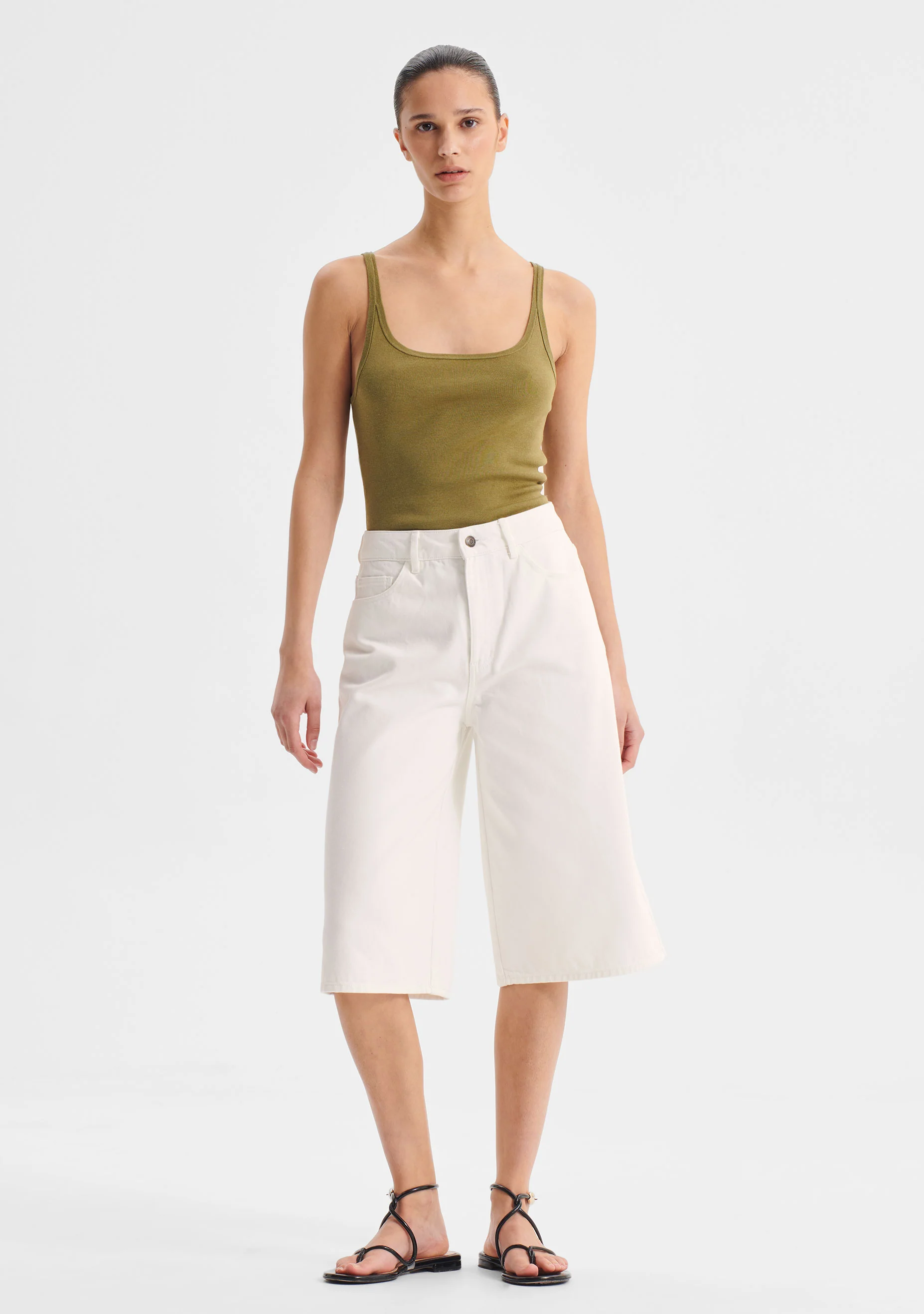George Knit Tank_Khaki - Image 2