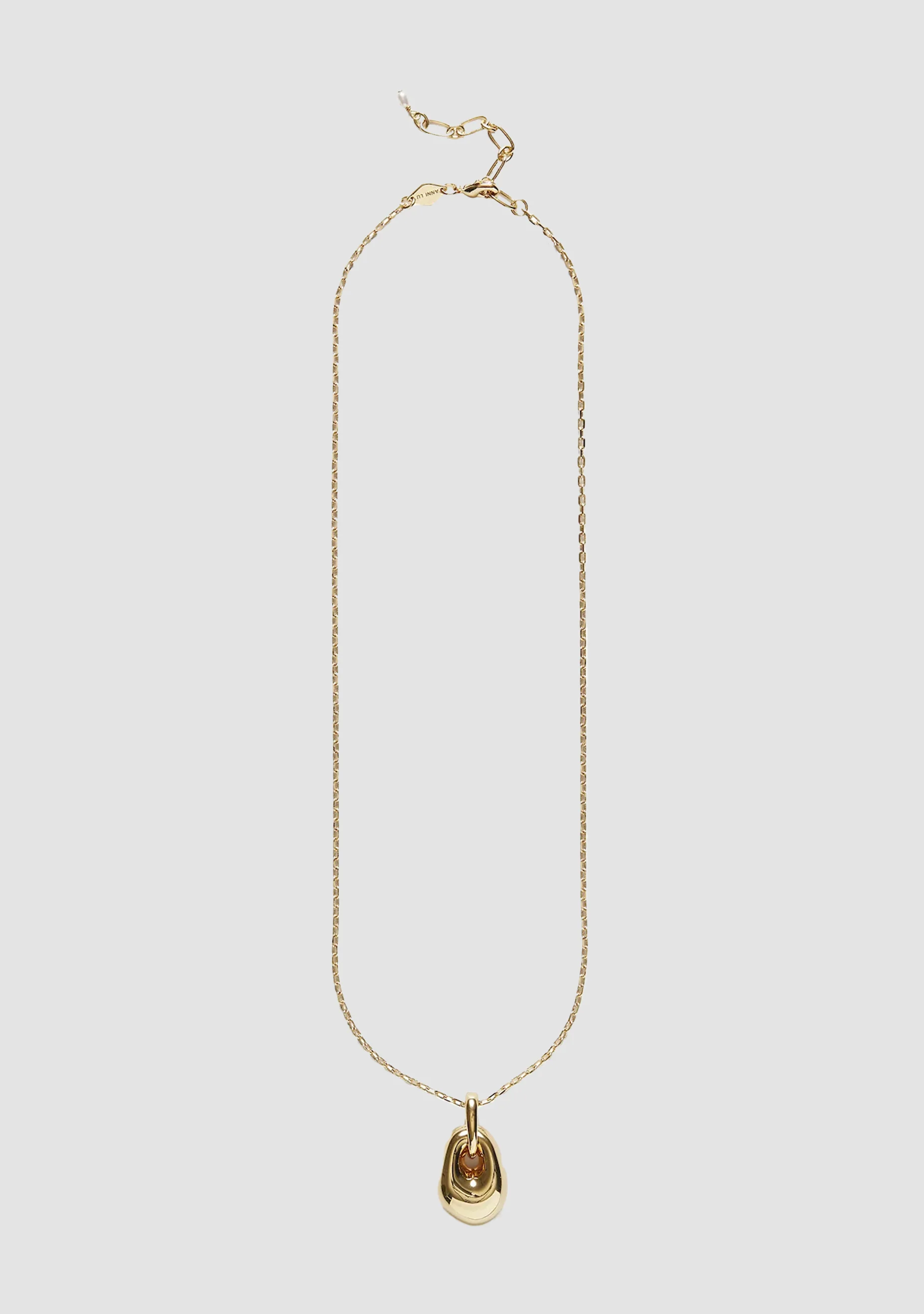 Golden Pebble Necklace_Gold