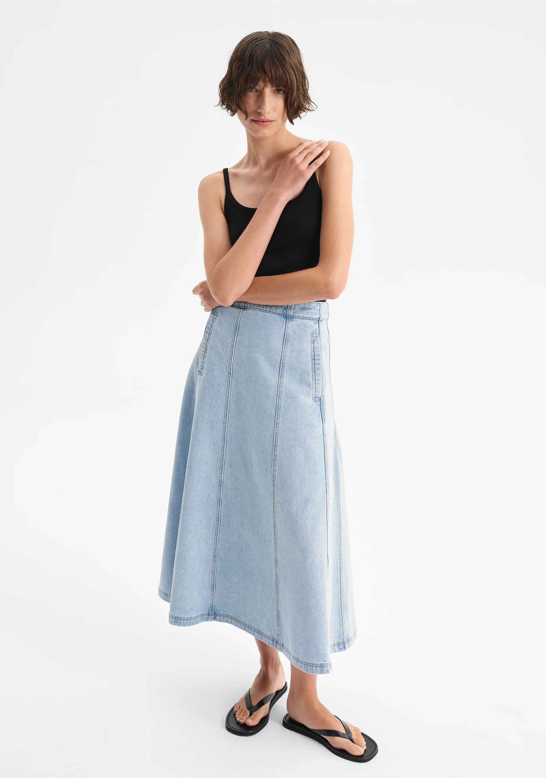 Hudson Denim Skirt_Blue - Image 3