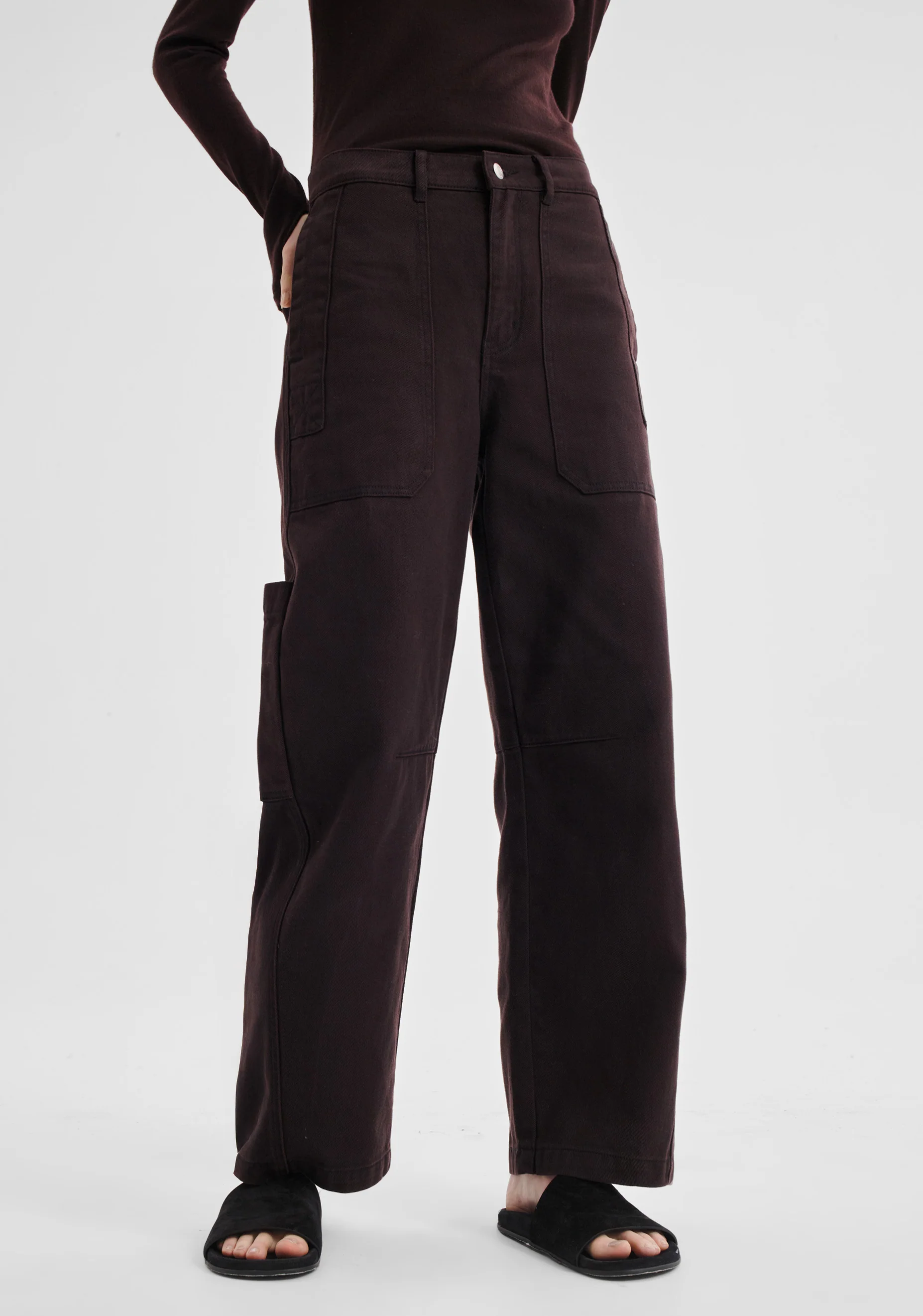 Jensen Denim Cargo Jean_Espresso - Image 3