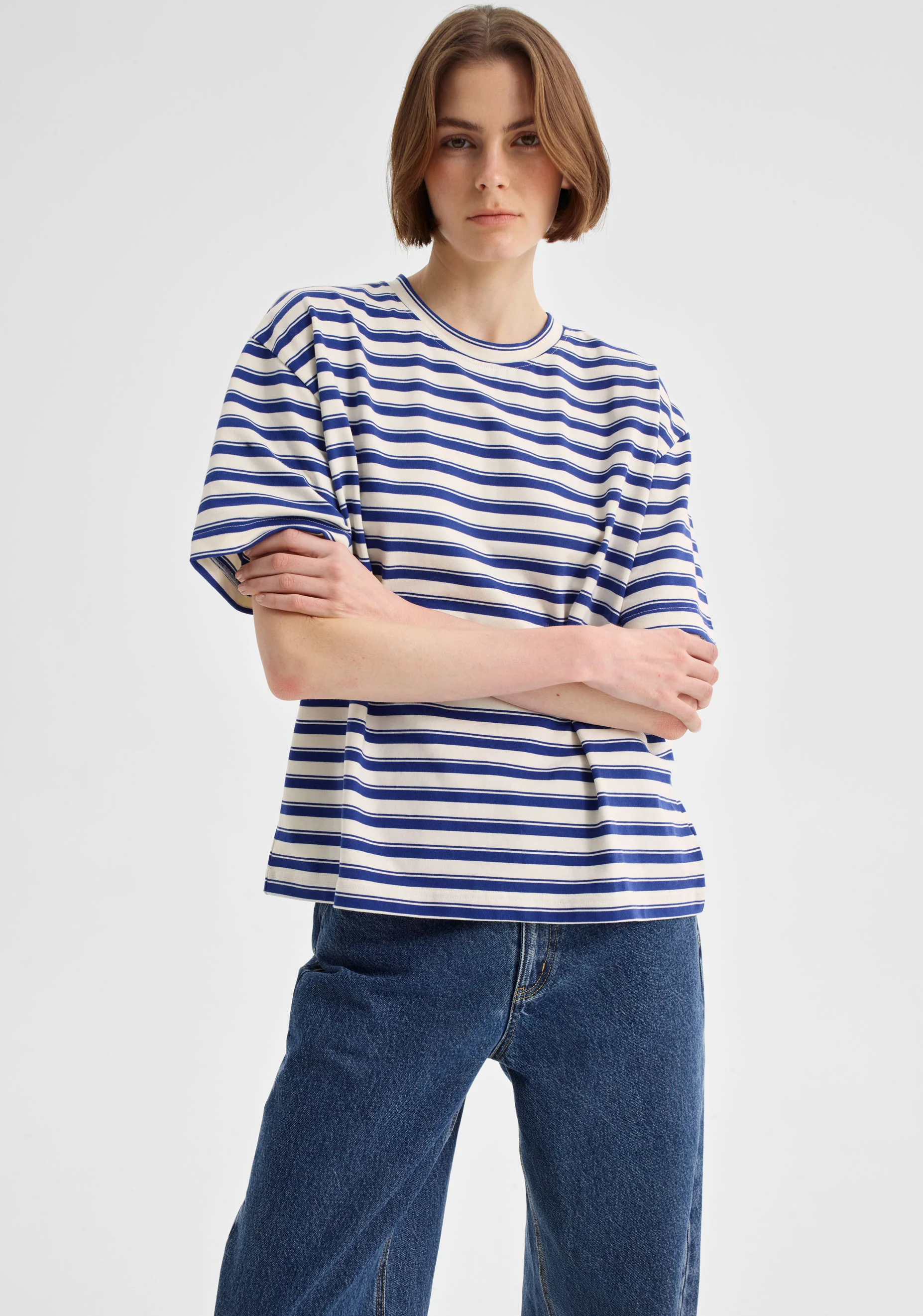 Jericho Stripe Tee_Cobalt