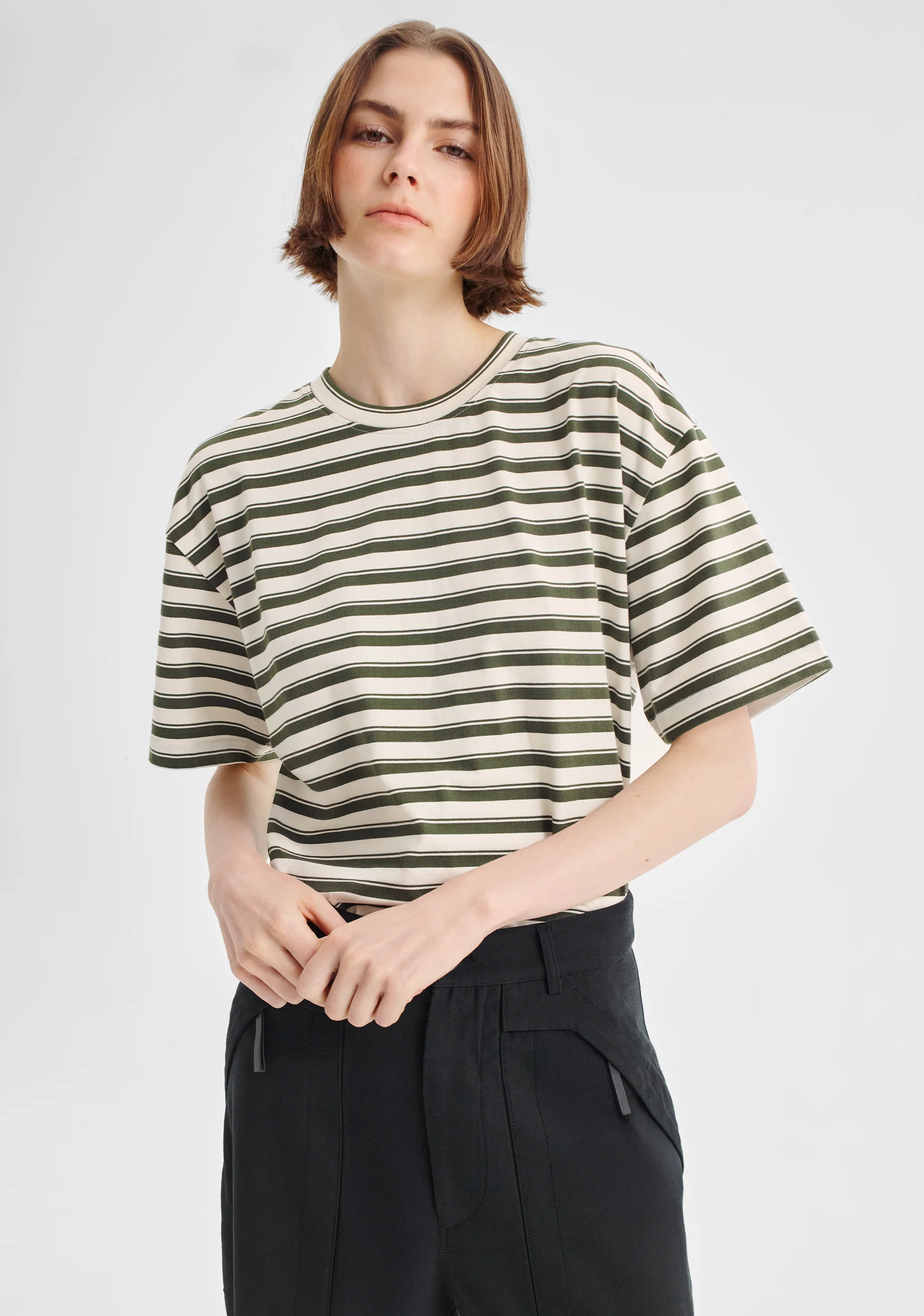 Jericho Stripe Tee_Olive