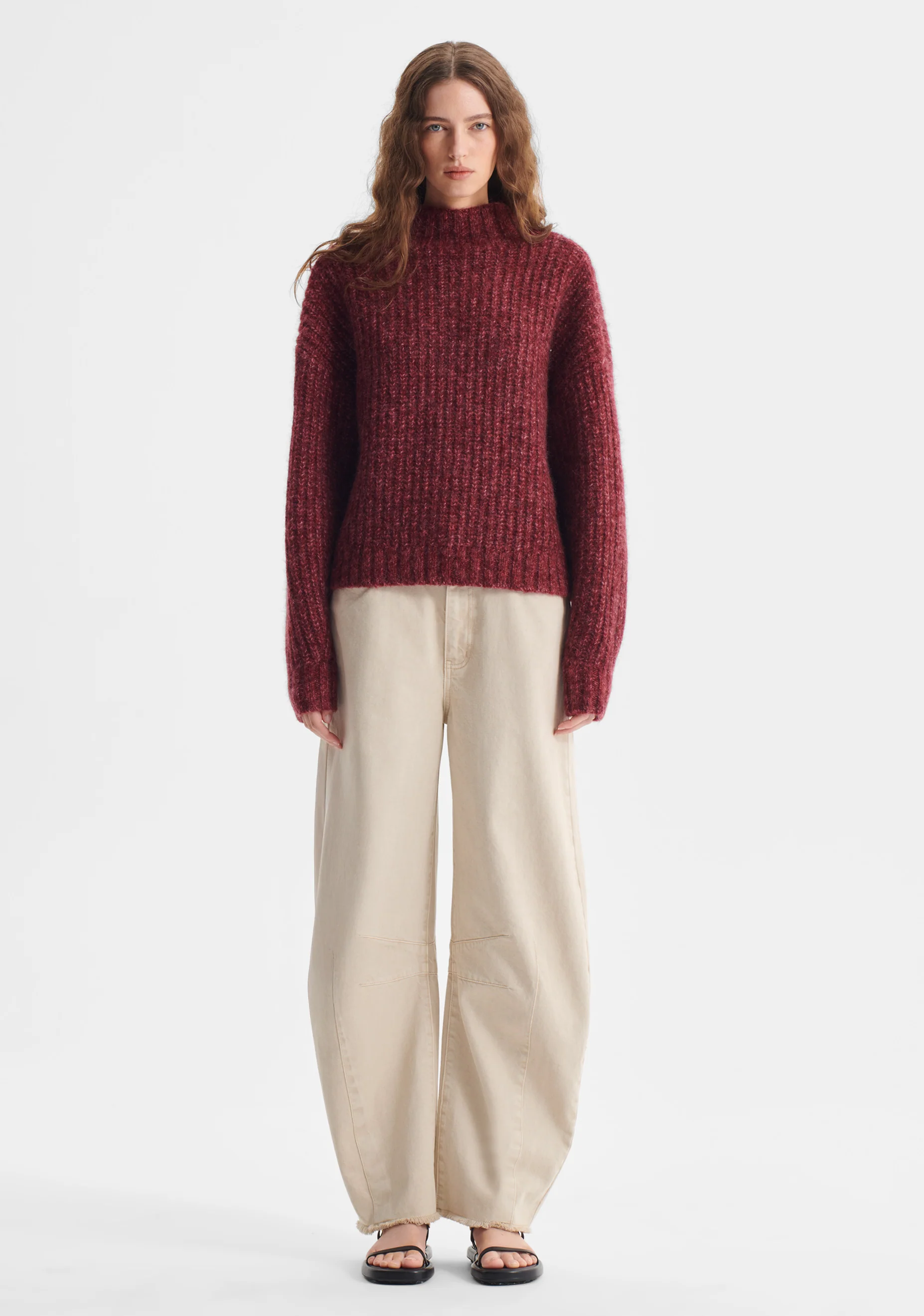 Leni Knit Pullover_Berry - Image 3