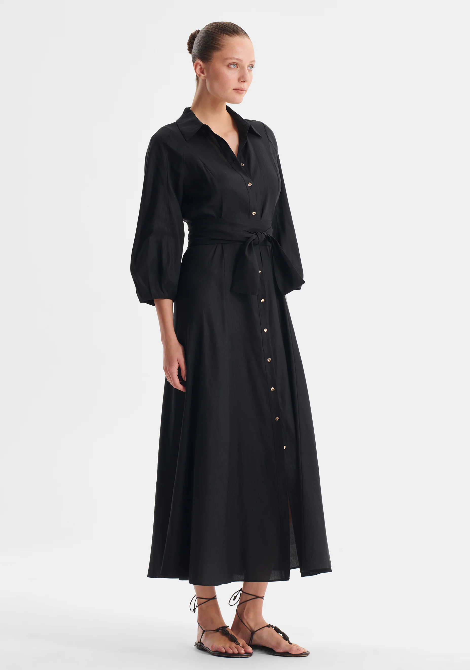 Madelyn Shirt Dress_Black - Image 5