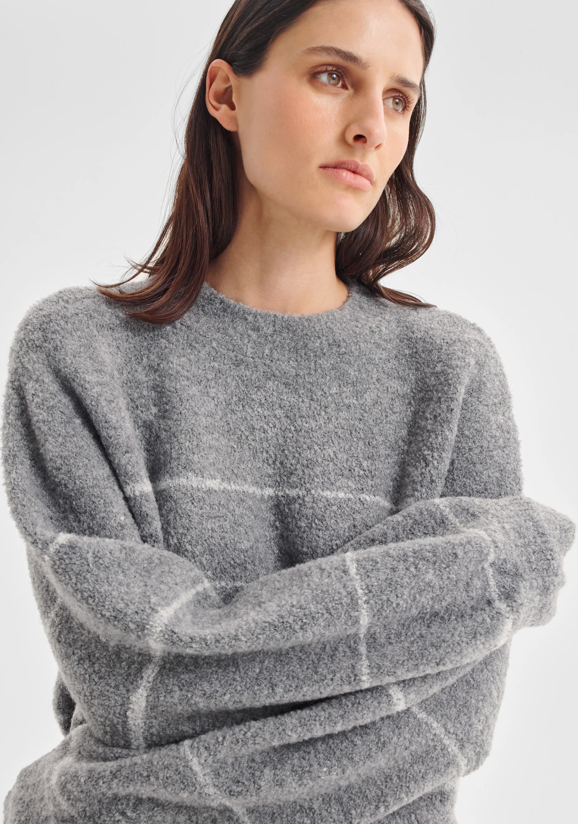 Marcelle Stripe Knit Pullover_Charcoal - Image 6