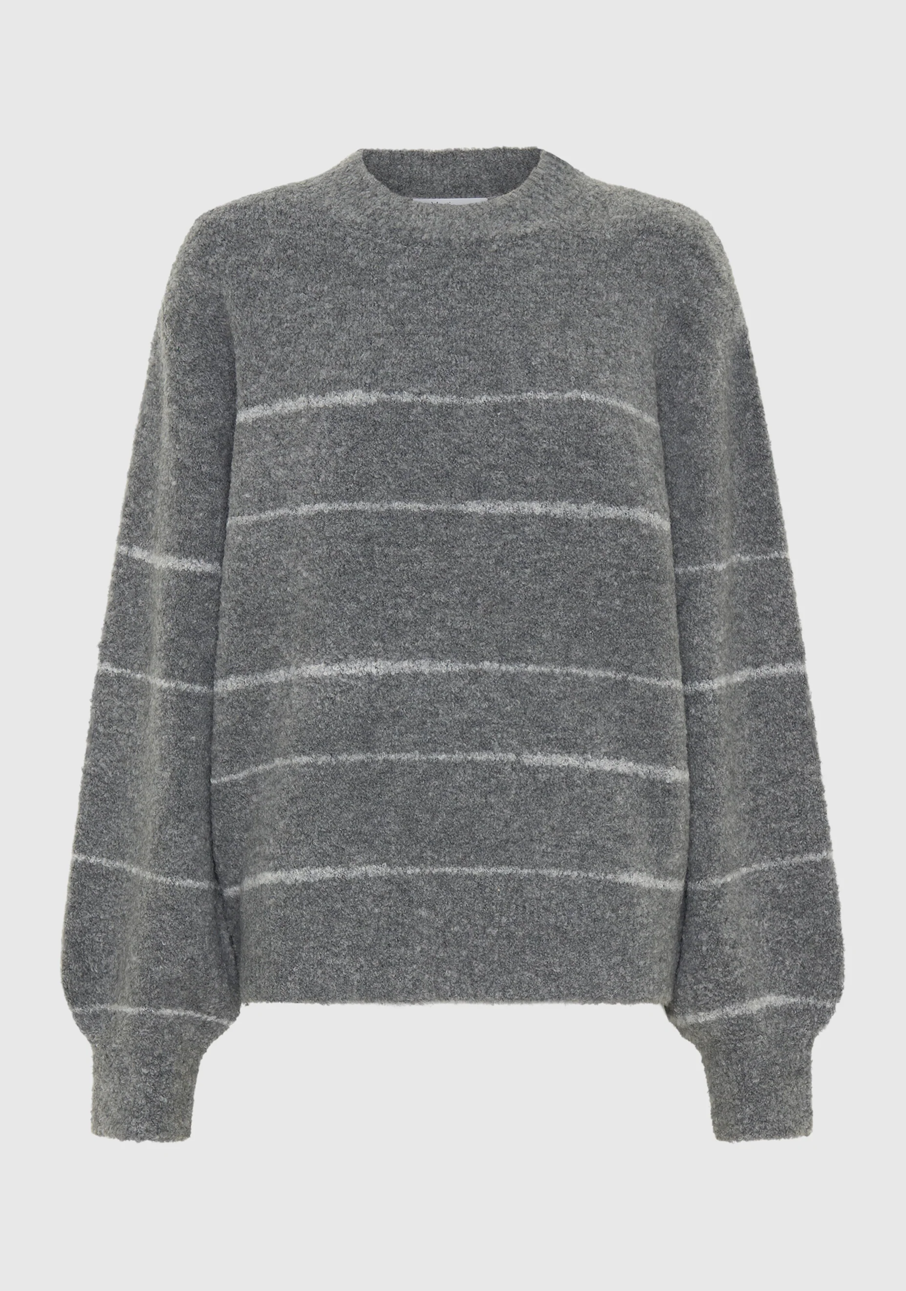 Marcelle Stripe Knit Pullover_Charcoal - Image 7