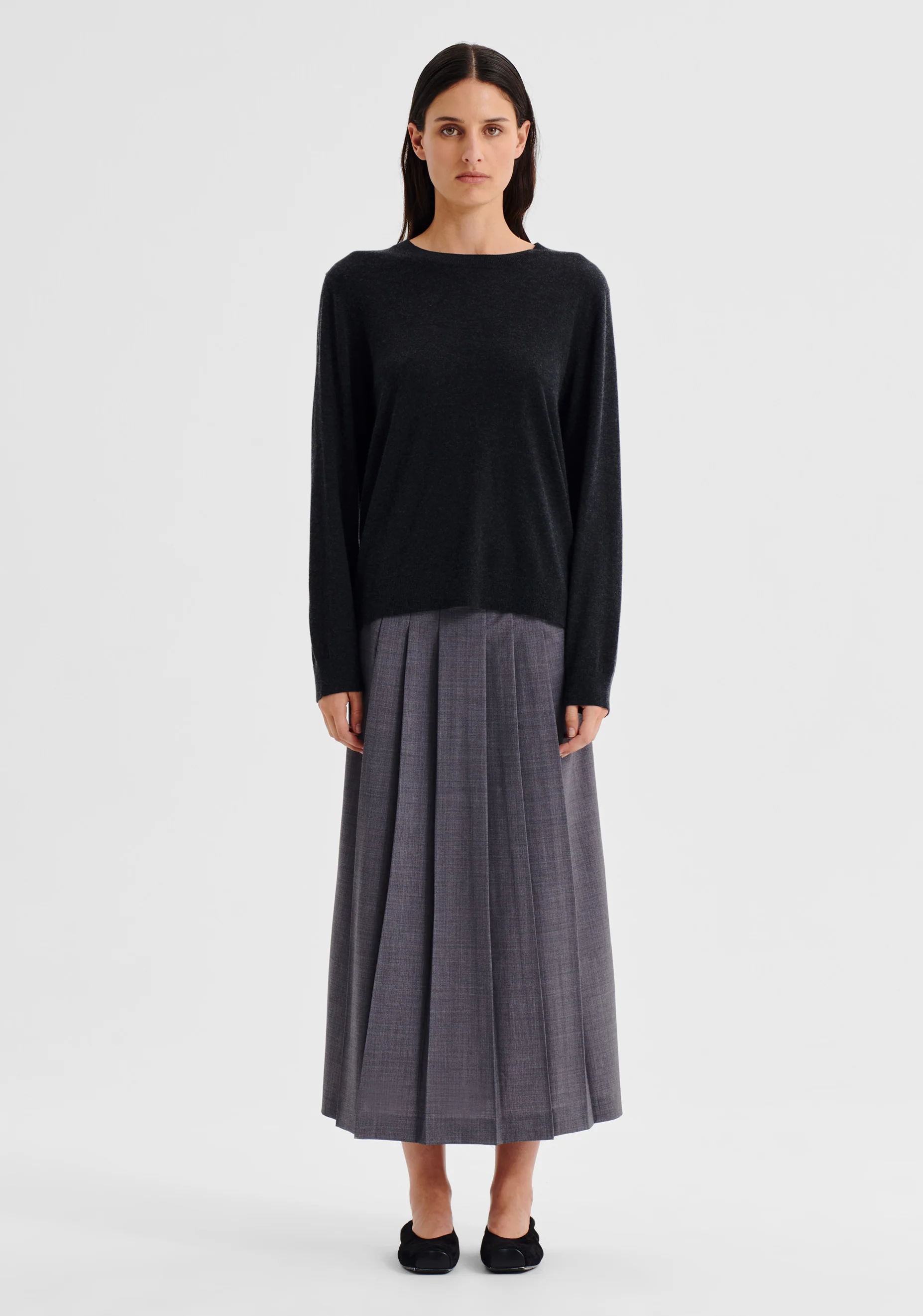 Margo Knit Pullover_Charcoal - Image 2