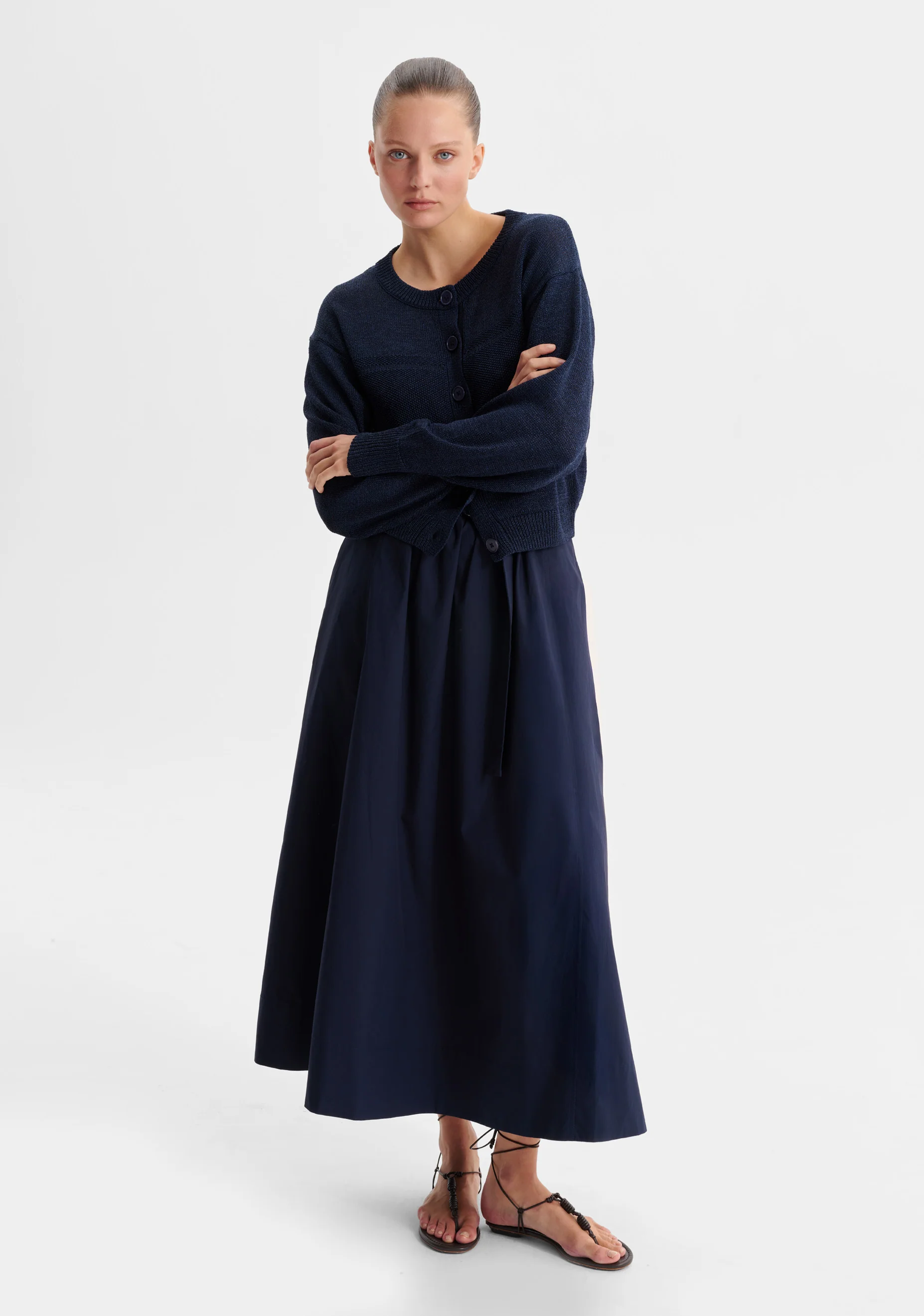 Marli Knit Cardigan_Navy - Image 4