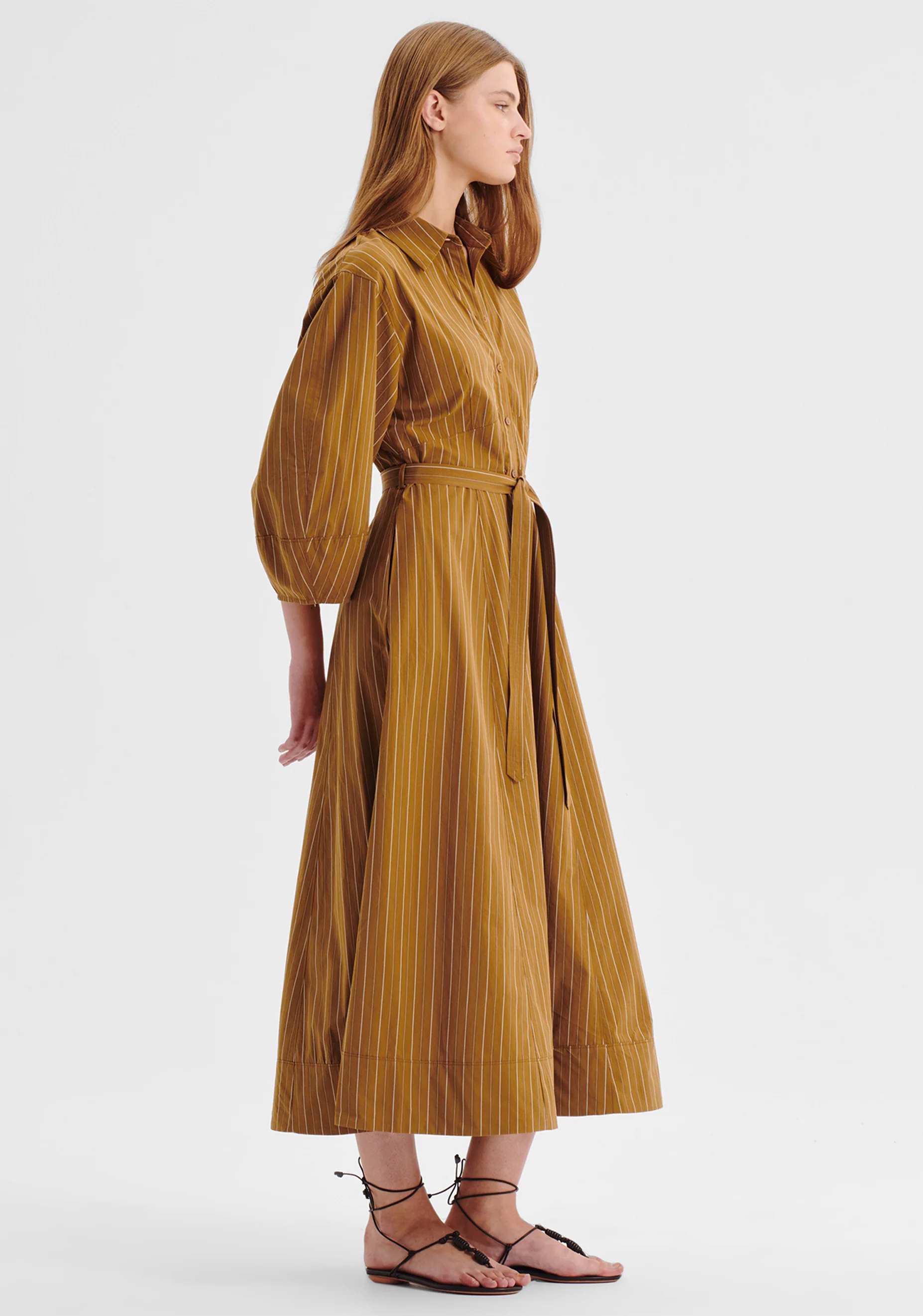 McKenna Stripe Dress_Mustard - Image 5