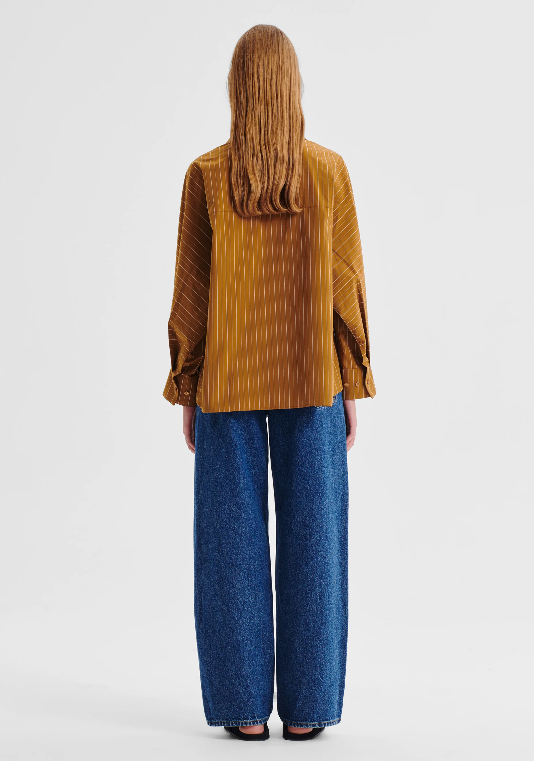 McKenna Stripe Shirt_Mustard - Image 4