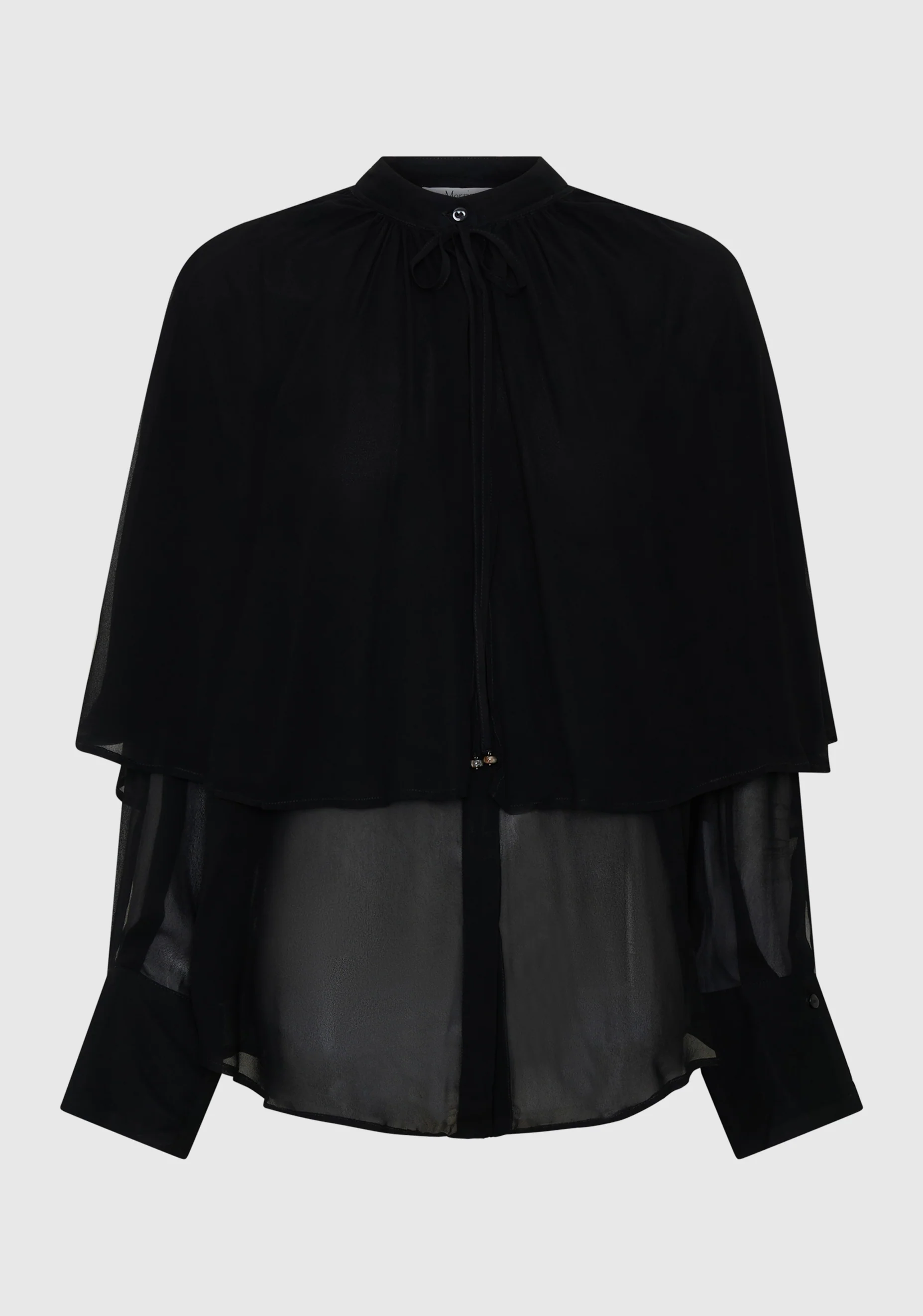 Miranda Cape Shirt_Black - Image 7