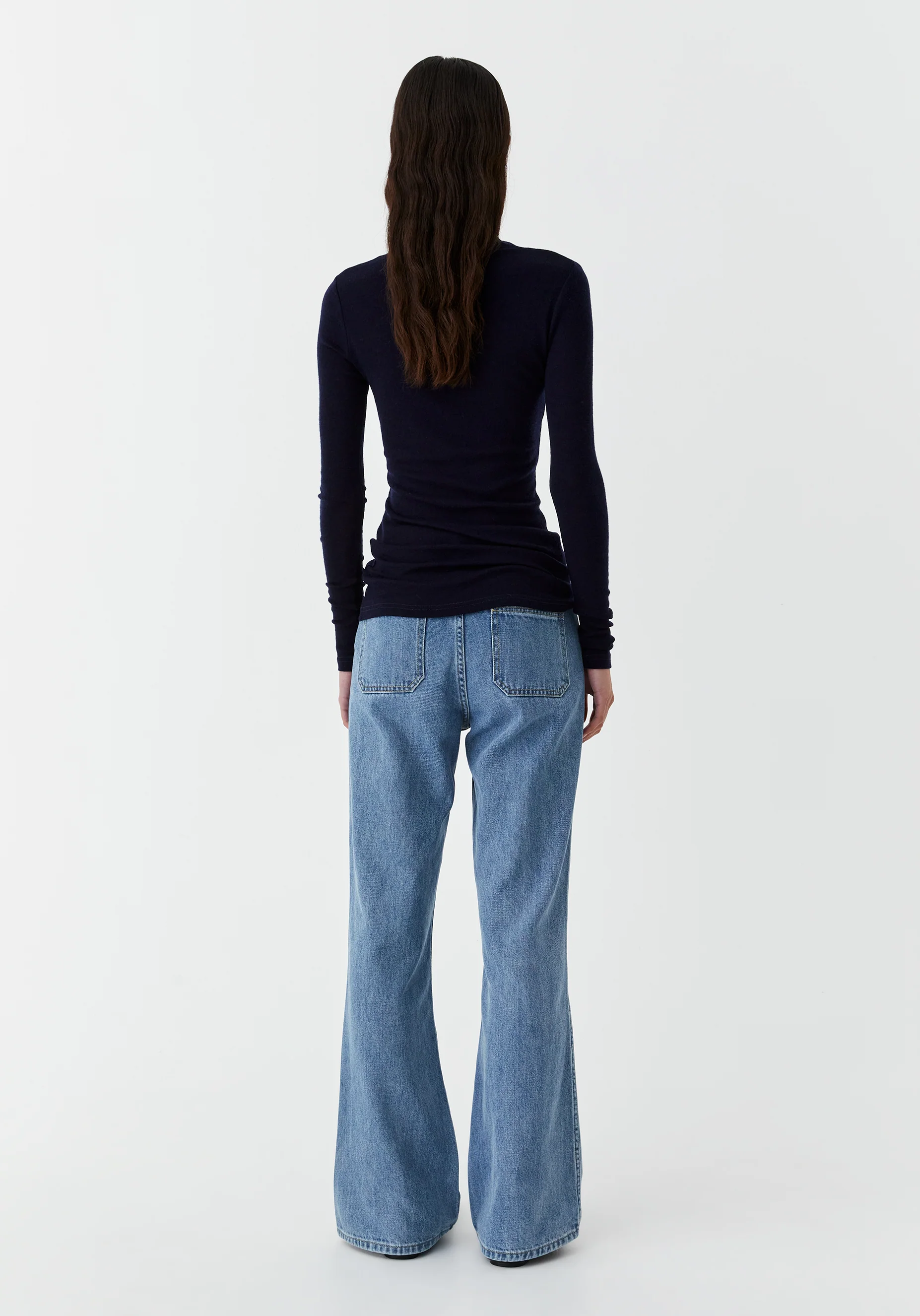 Morri Merino High Neck_Navy - Image 4