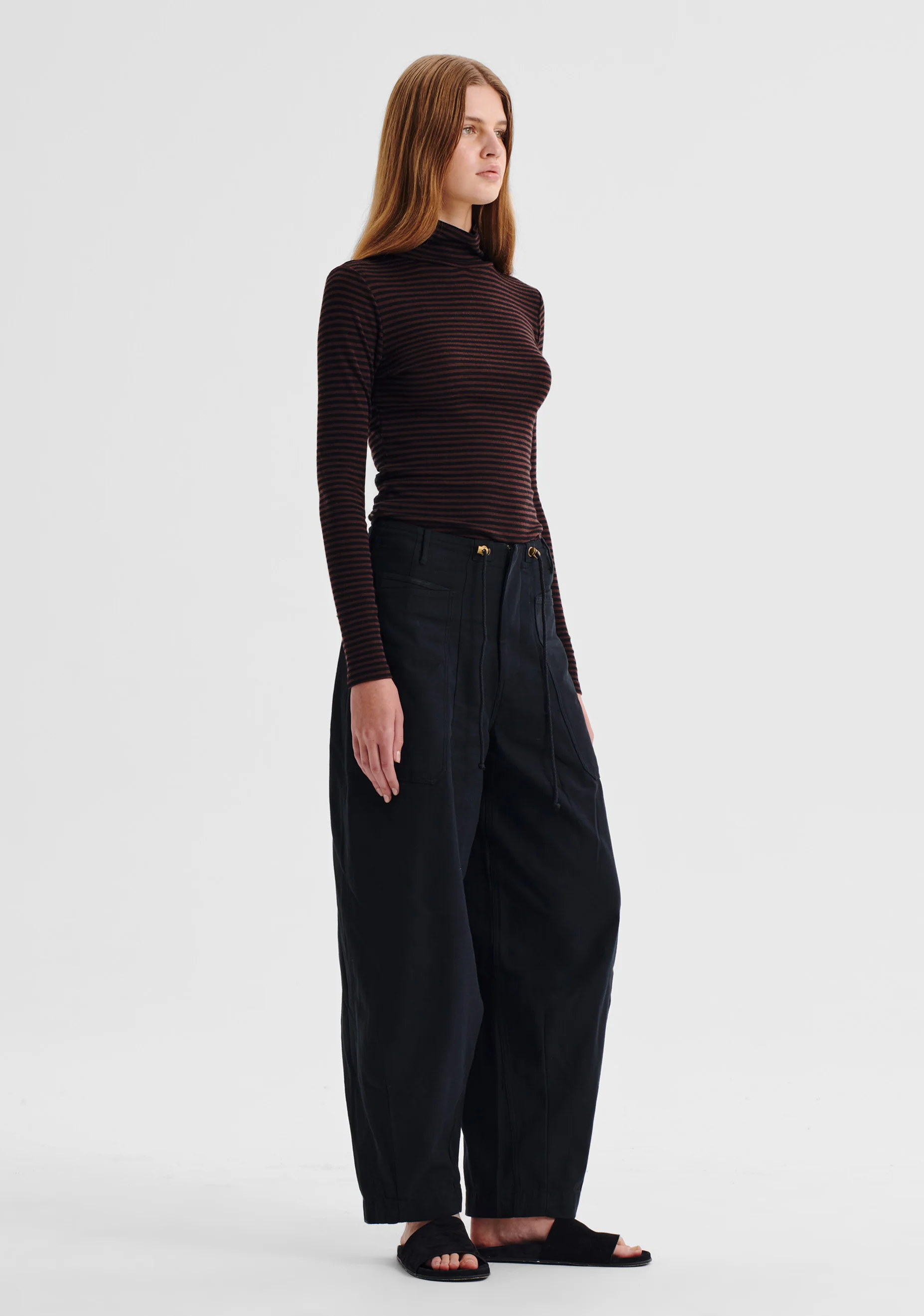 Morri Merino Stripe High Neck_Espresso/Blk - Image 5