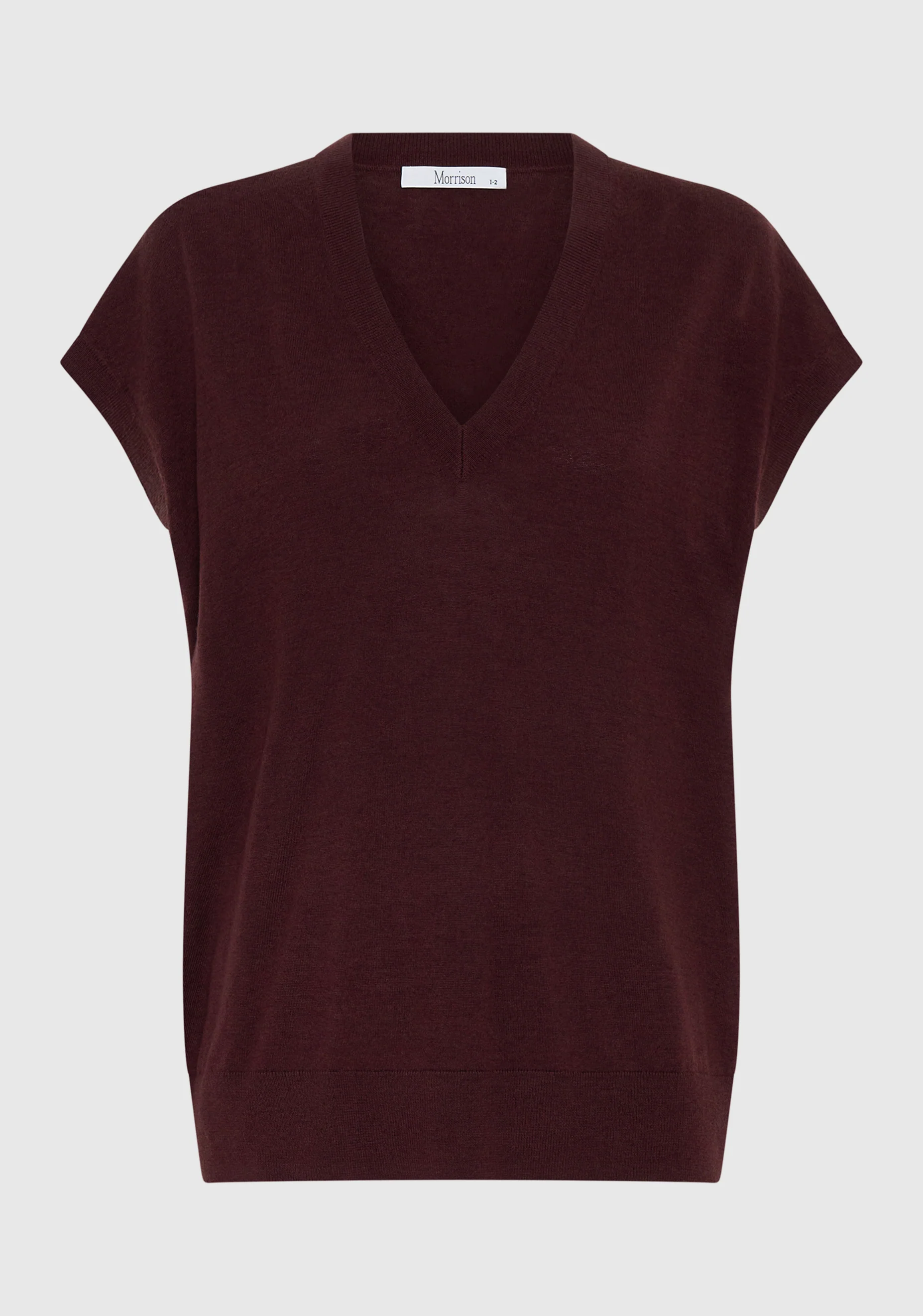 Oxford Merino Knit Vest_Pinot - Image 7