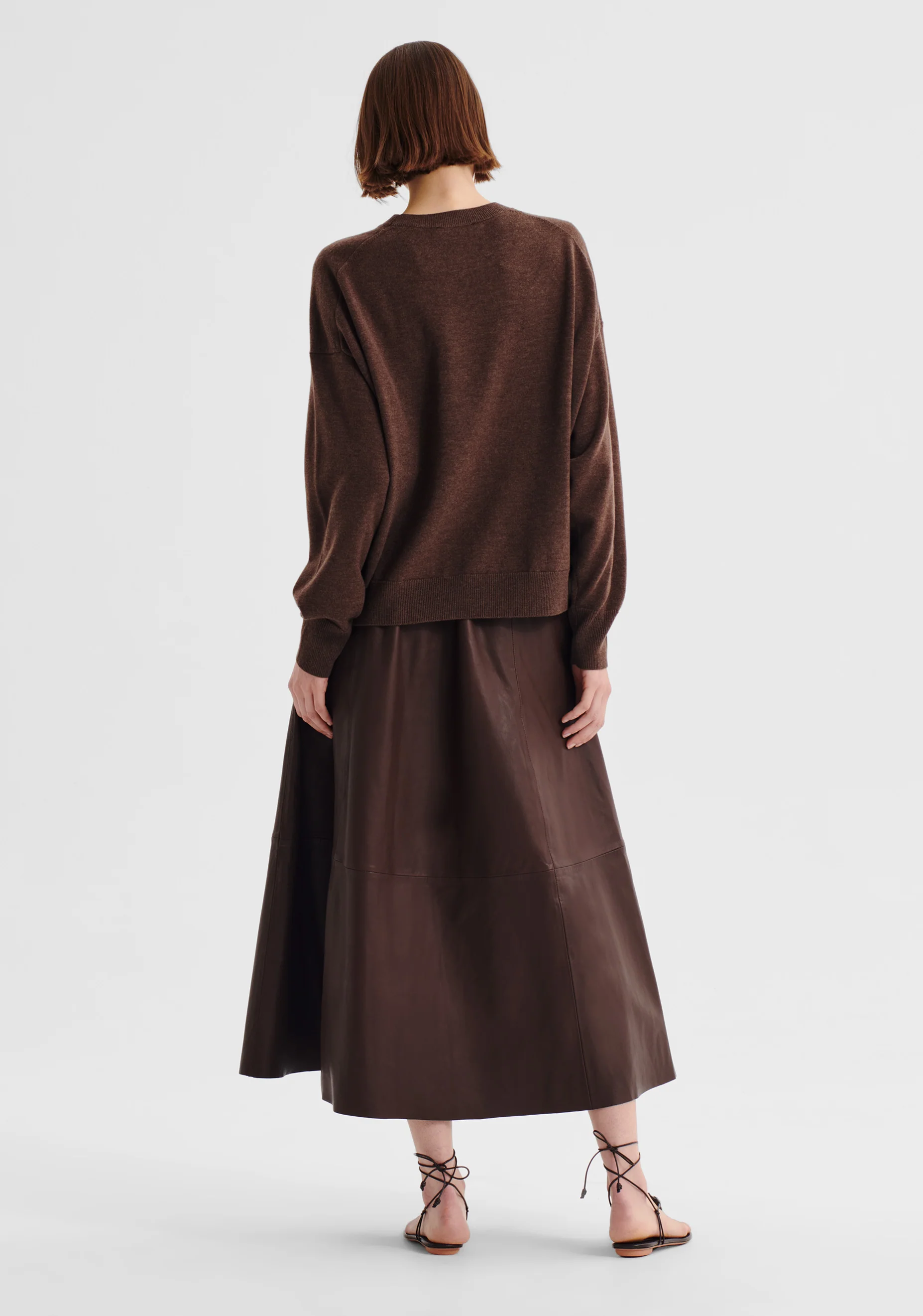 Payton Round Neck Merino Knit Pullover_Nutmeg - Image 7