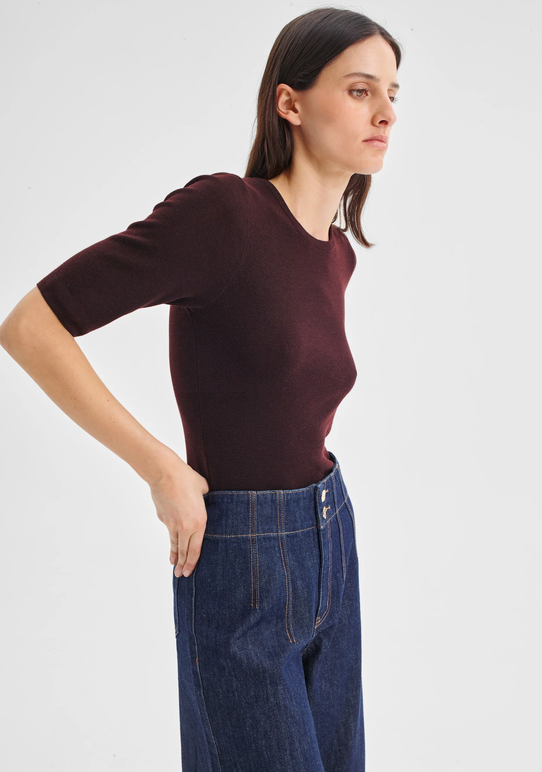 Pierrot Crop Denim Jean_Indigo - Image 3