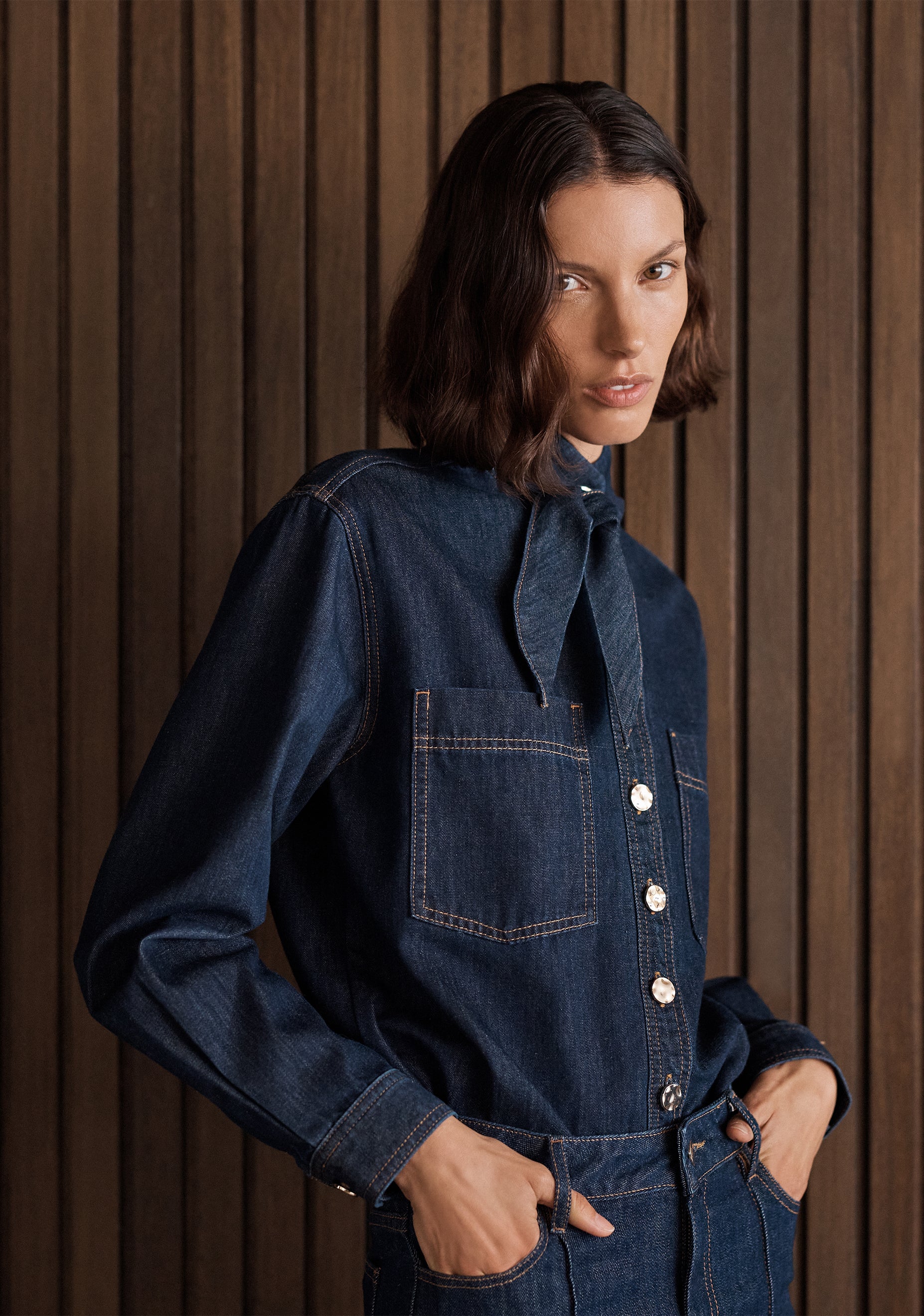 Pierrot Denim Shirt_Indigo - Image 2