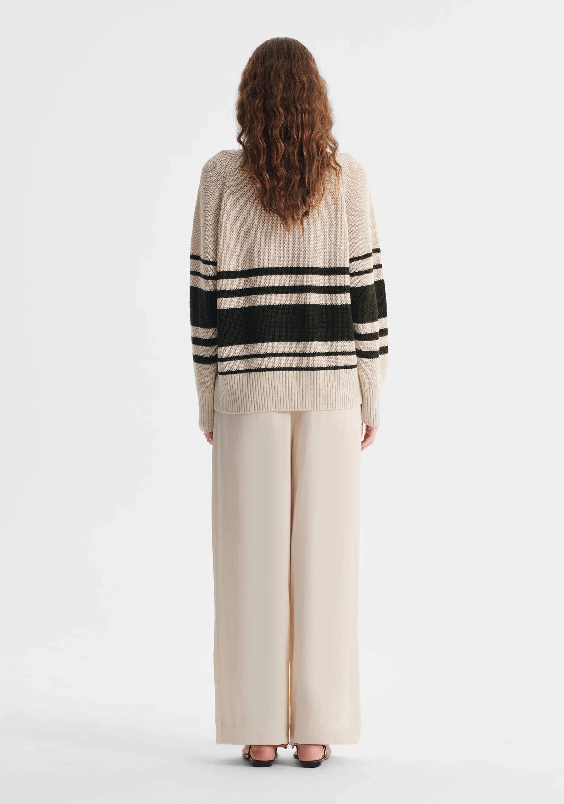 Regatta Knit Pullover_Khaki/Ecru - Image 5