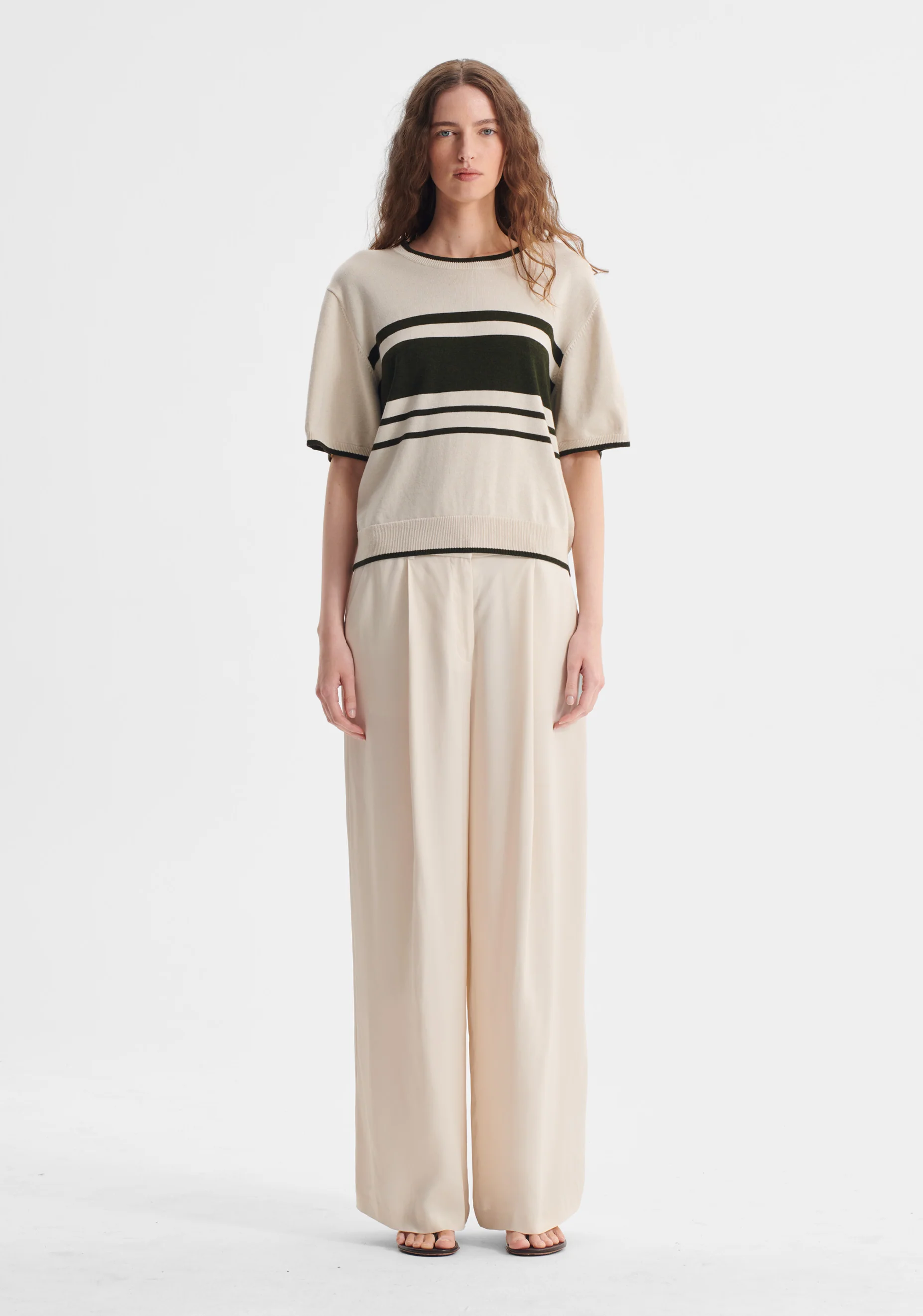 Regatta Knit Tee_Khaki/Ecru - Image 3