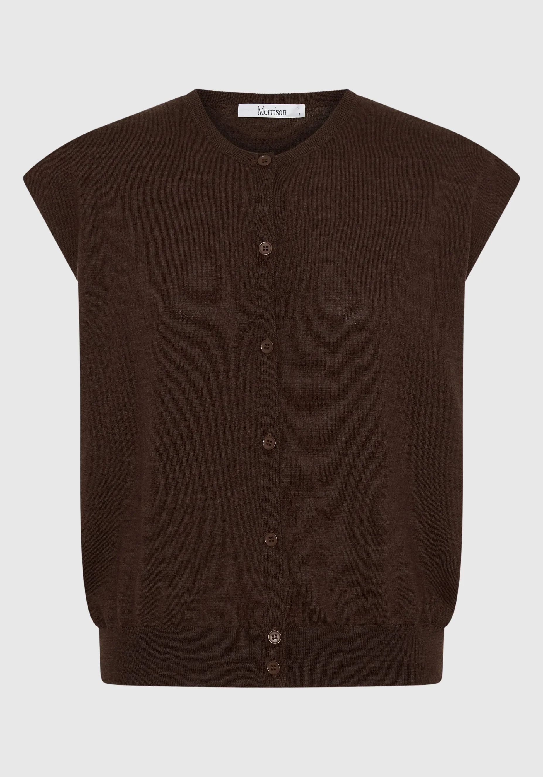 River Knit Button Vest_Toffee - Image 6
