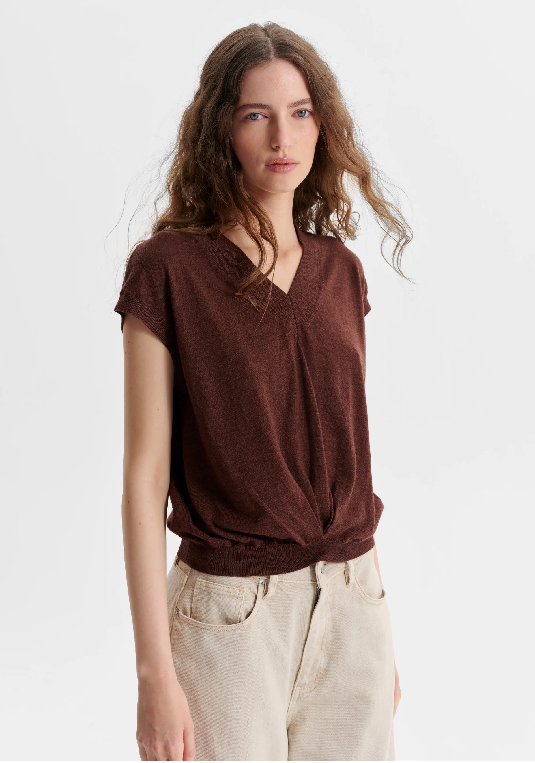 River Knit Vest_Toffee
