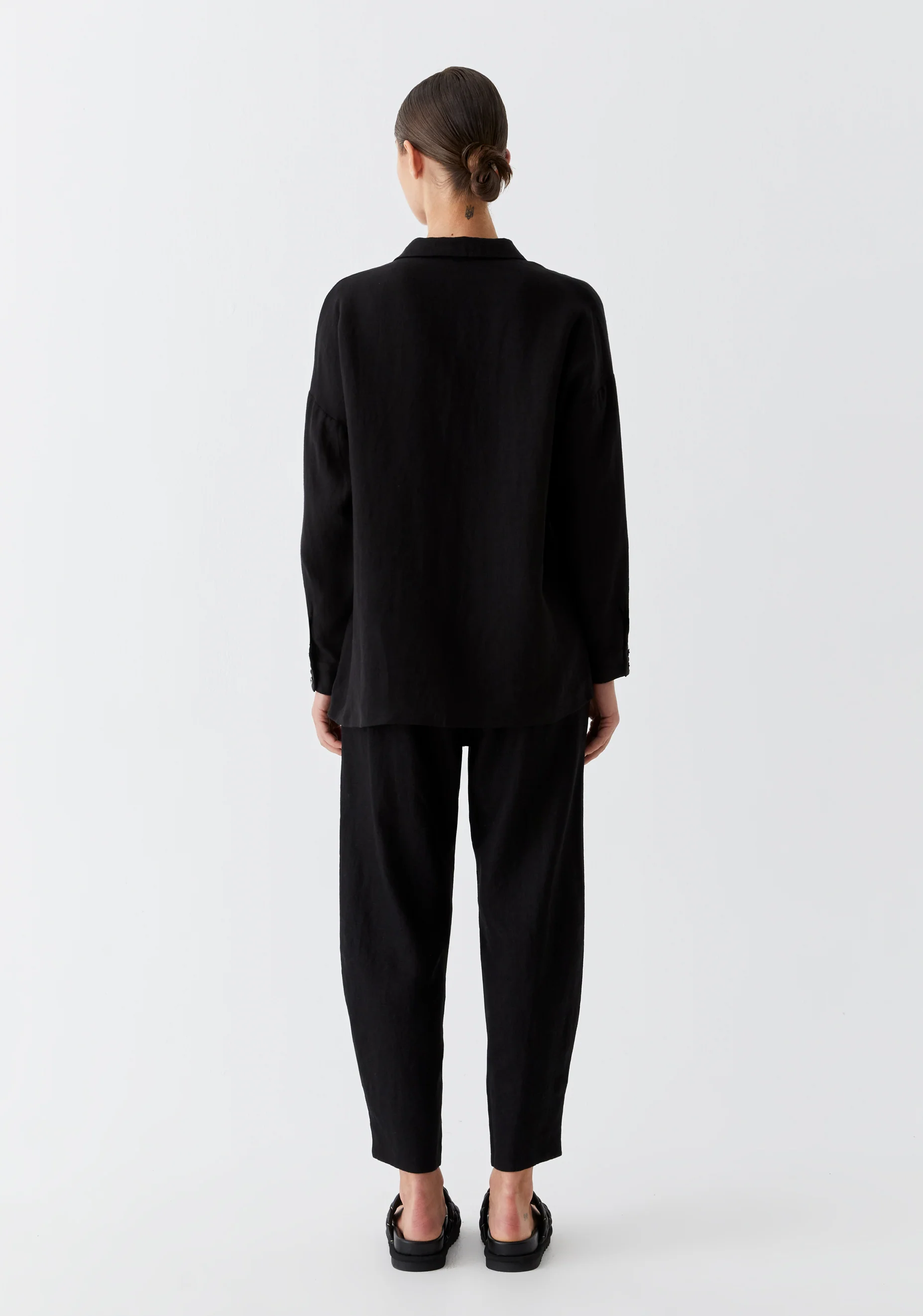 Rocco Linen Pant_Black - Image 3