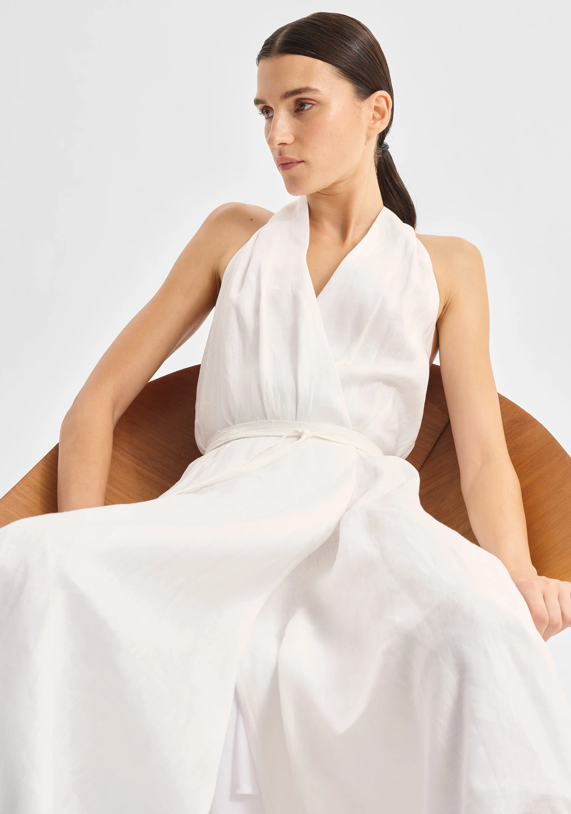 Ronni Linen Halter_White - Image 5
