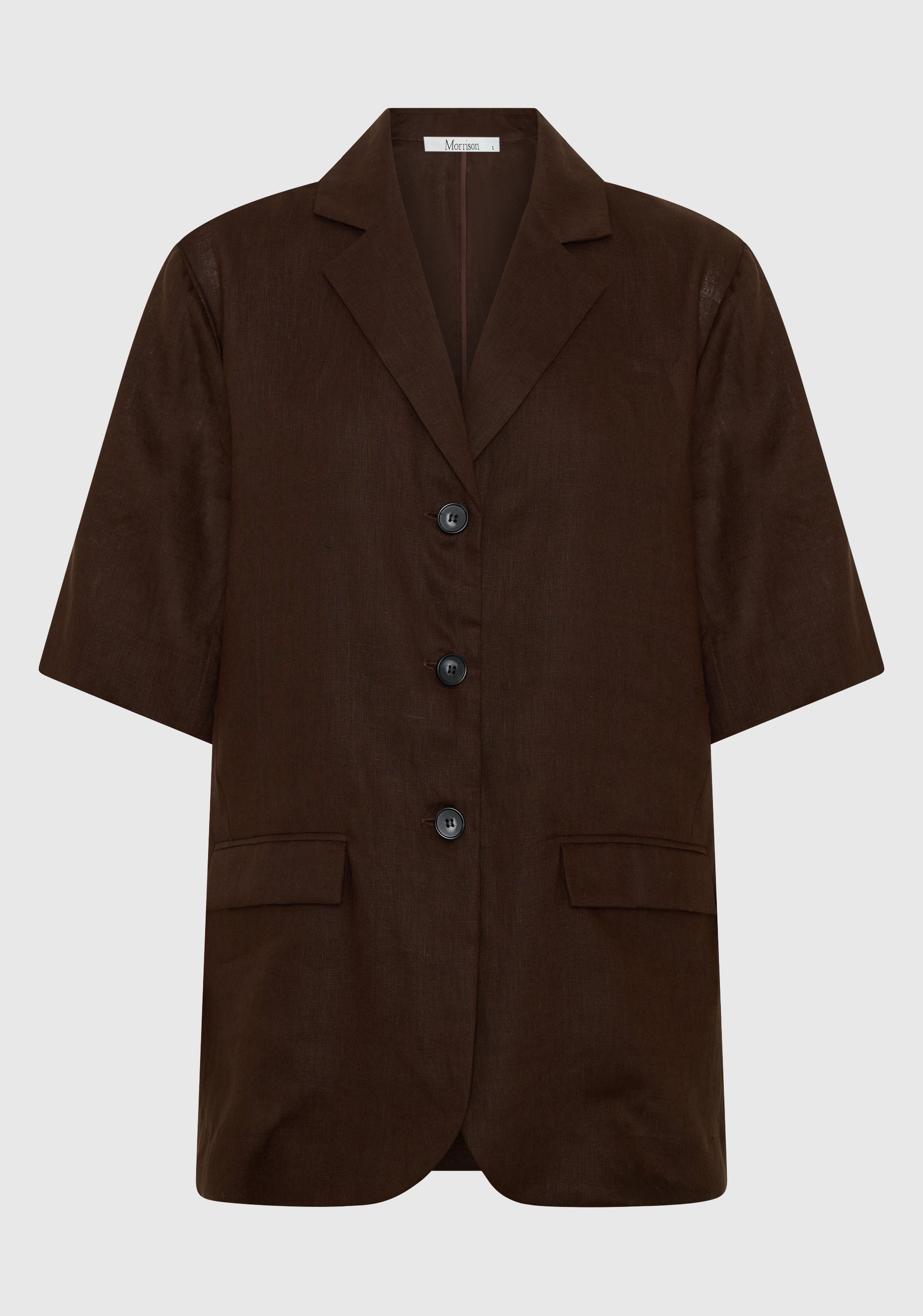 Sonny Linen Shirt_Chocolate - Image 6