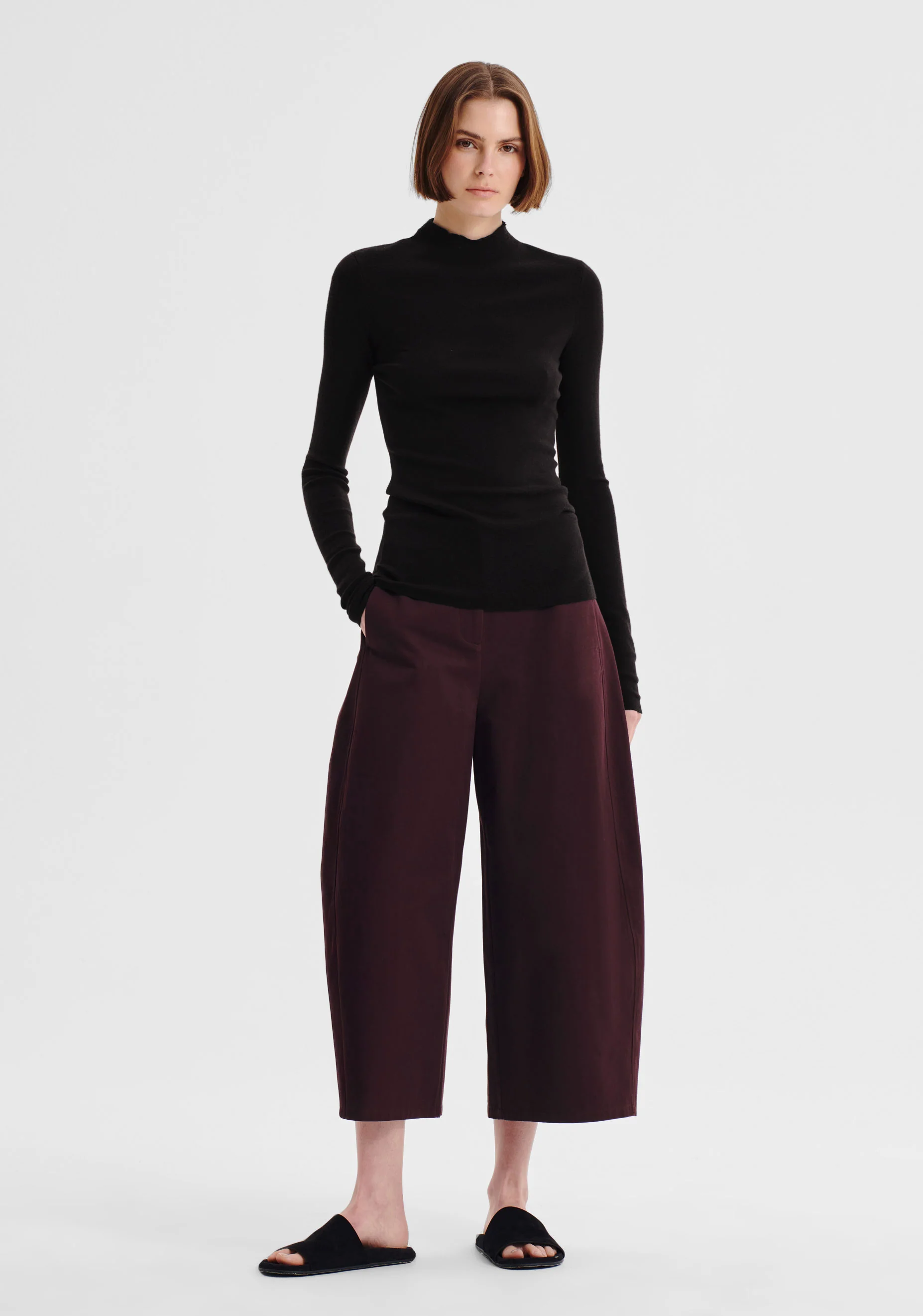 Talia L/S Merino Knit Top_Black - Image 2