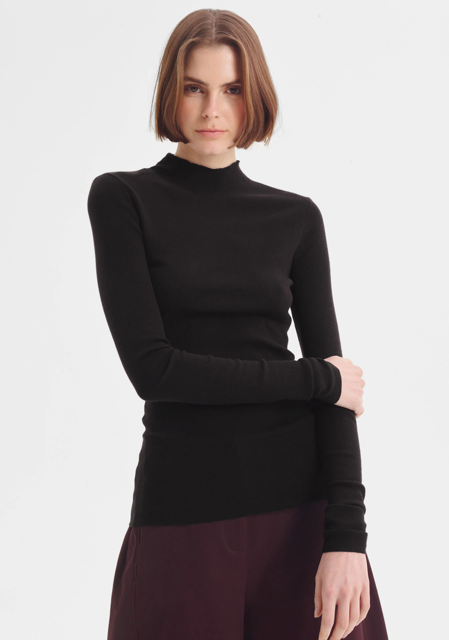 Talia L/S Merino Knit Top_Black - Image 4