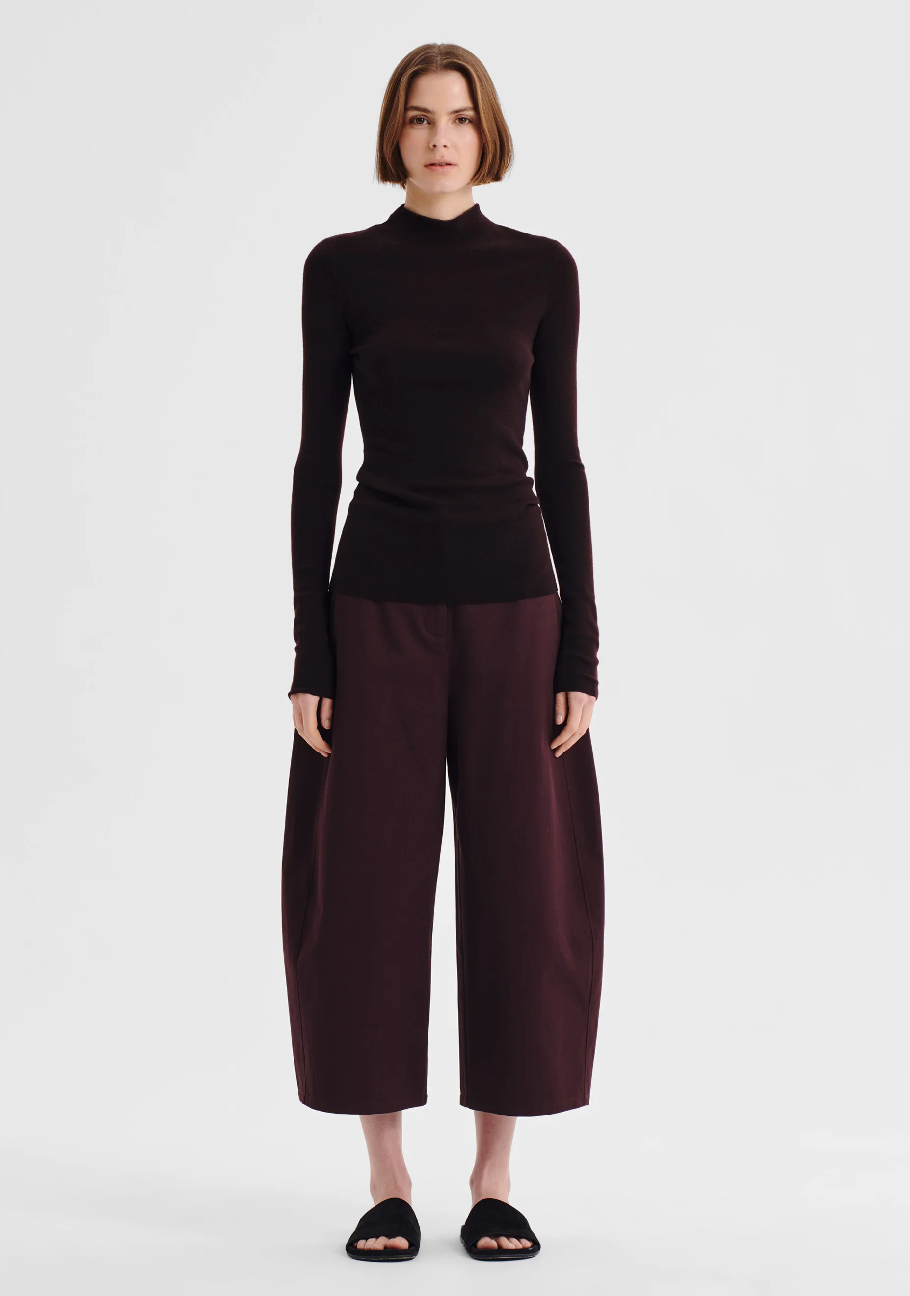 Talia L/S Merino Knit Top_Espresso - Image 2