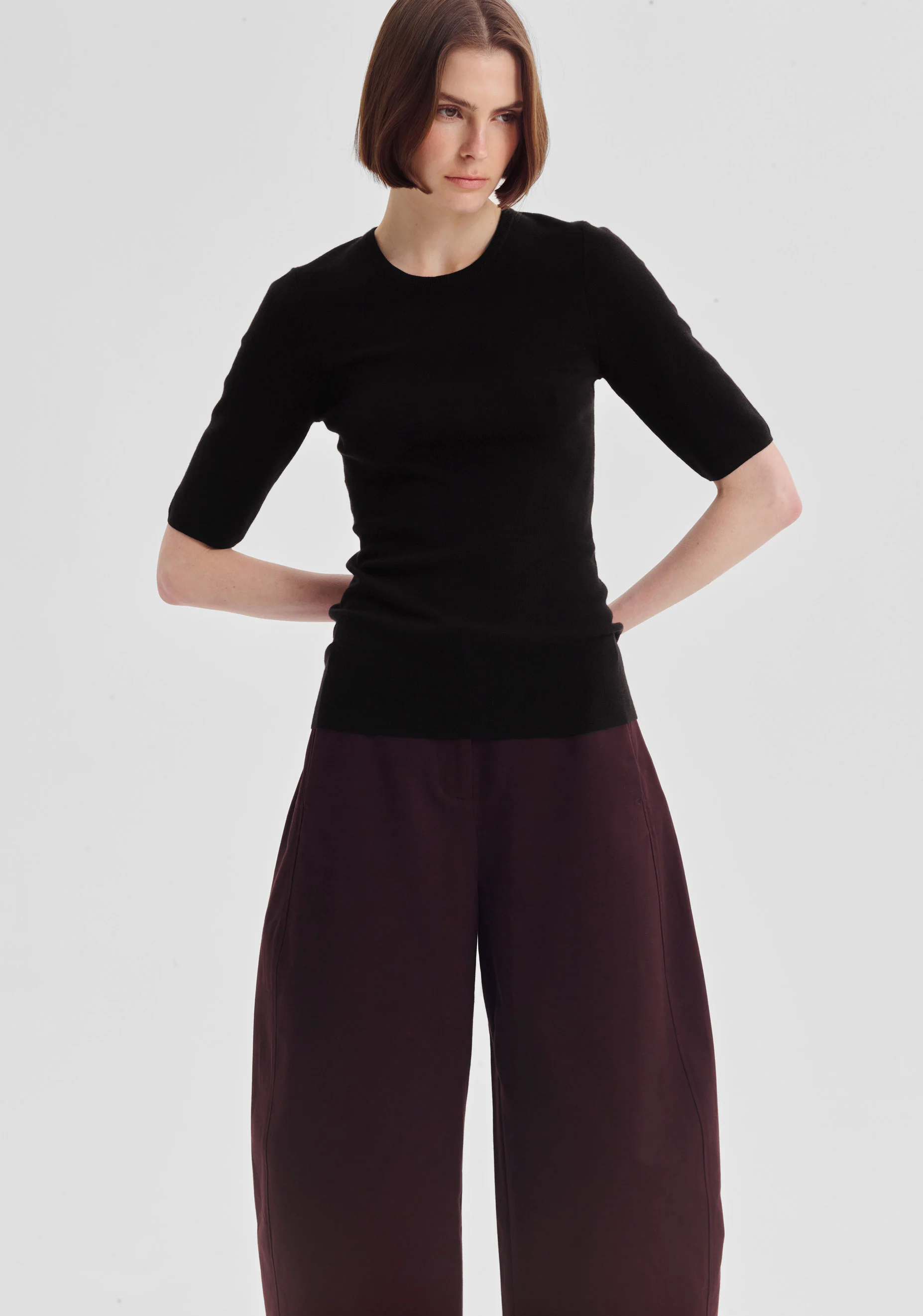Talia Merino Knit Tee_Black - Image 2