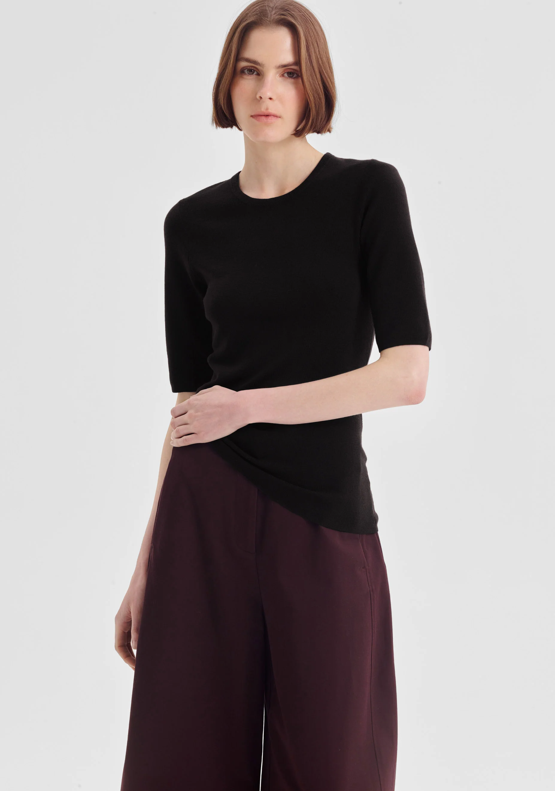 Talia Merino Knit Tee_Black - Image 3