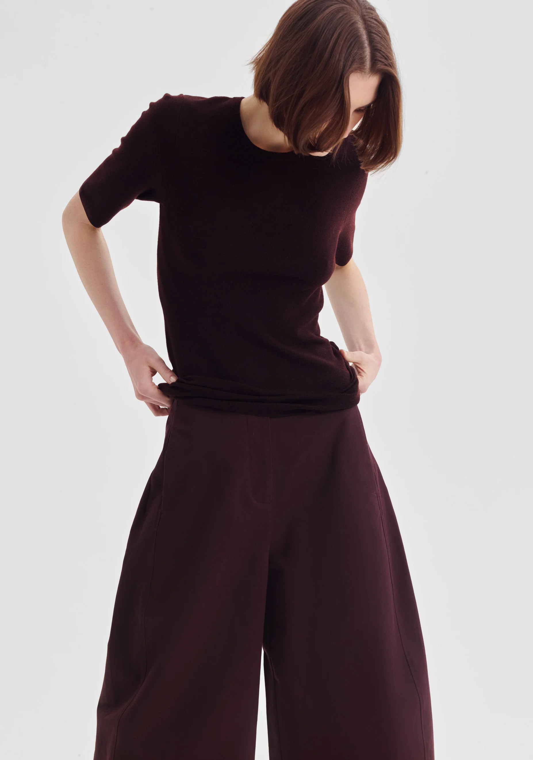 Talia Merino Knit Tee_Espresso