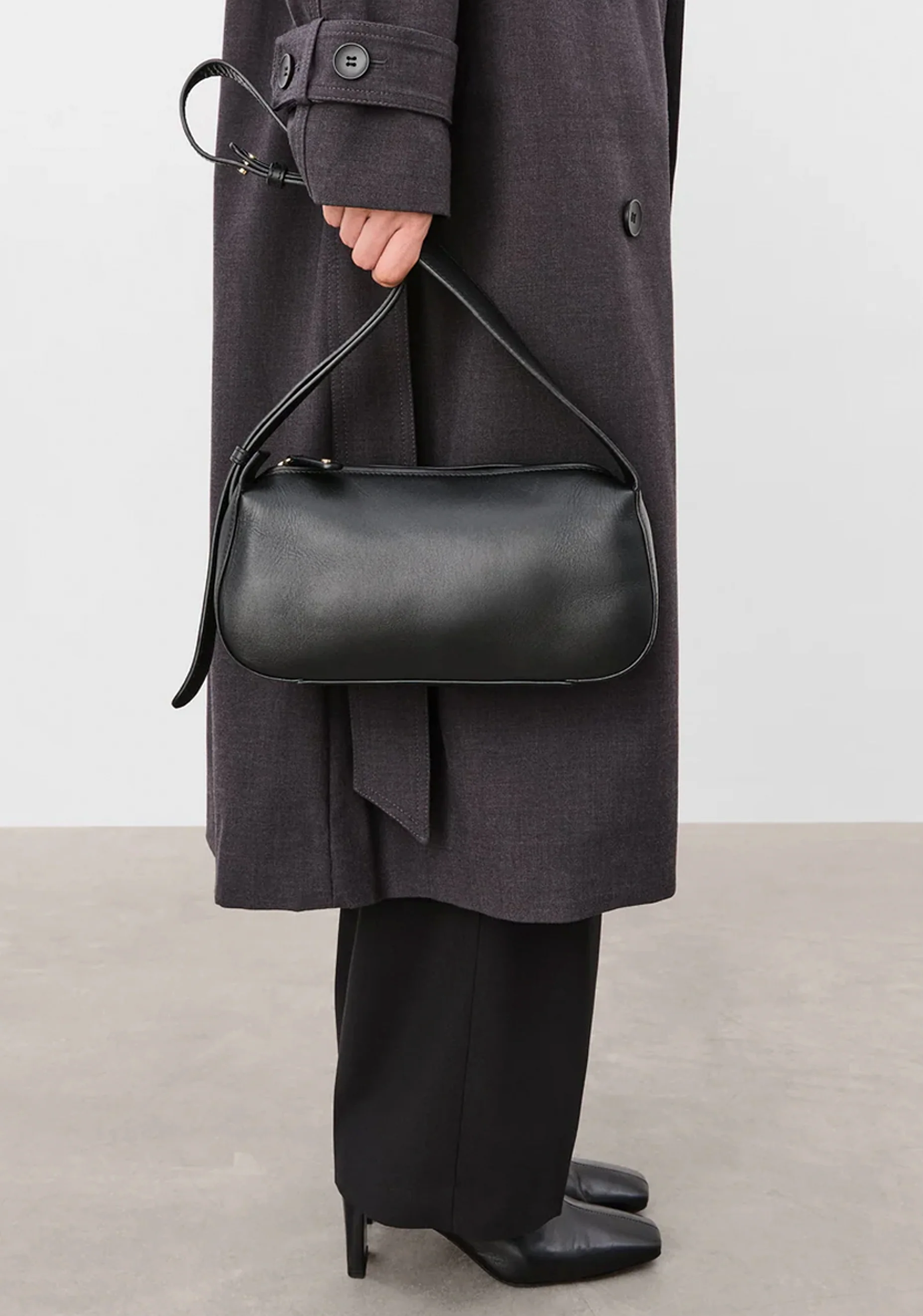Una Leather Shoulder Bag_Black - Image 5