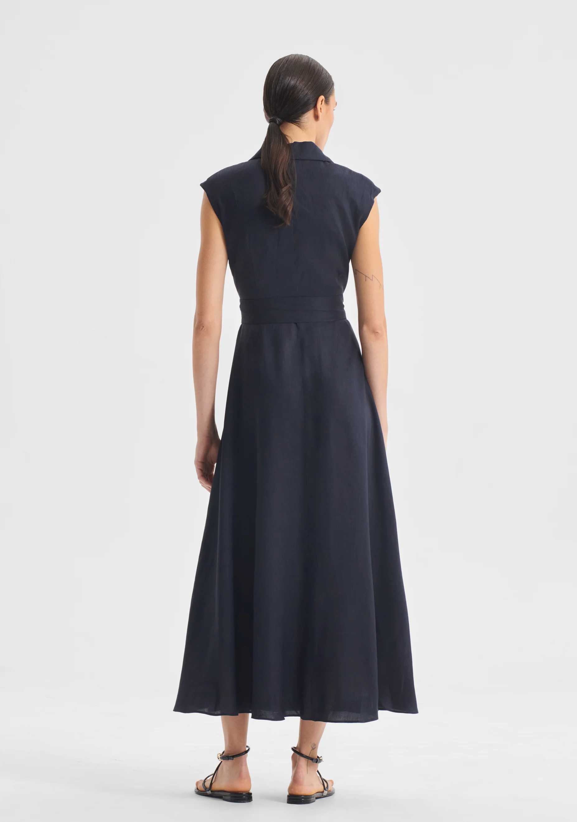 Vera Wrap Dress_Navy - Image 7