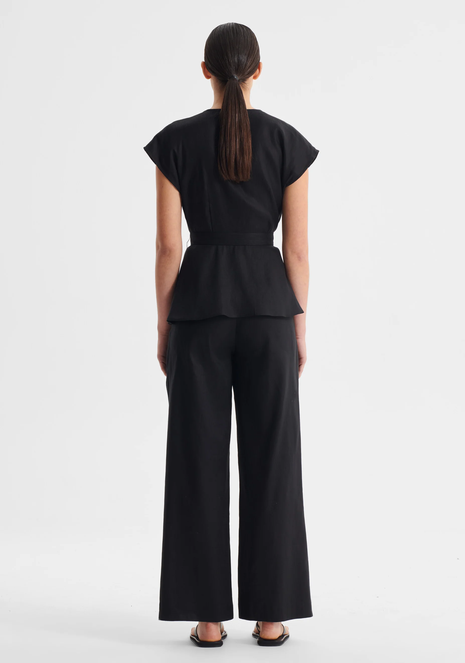 Victoria Pintuck Pant_Black - Image 5
