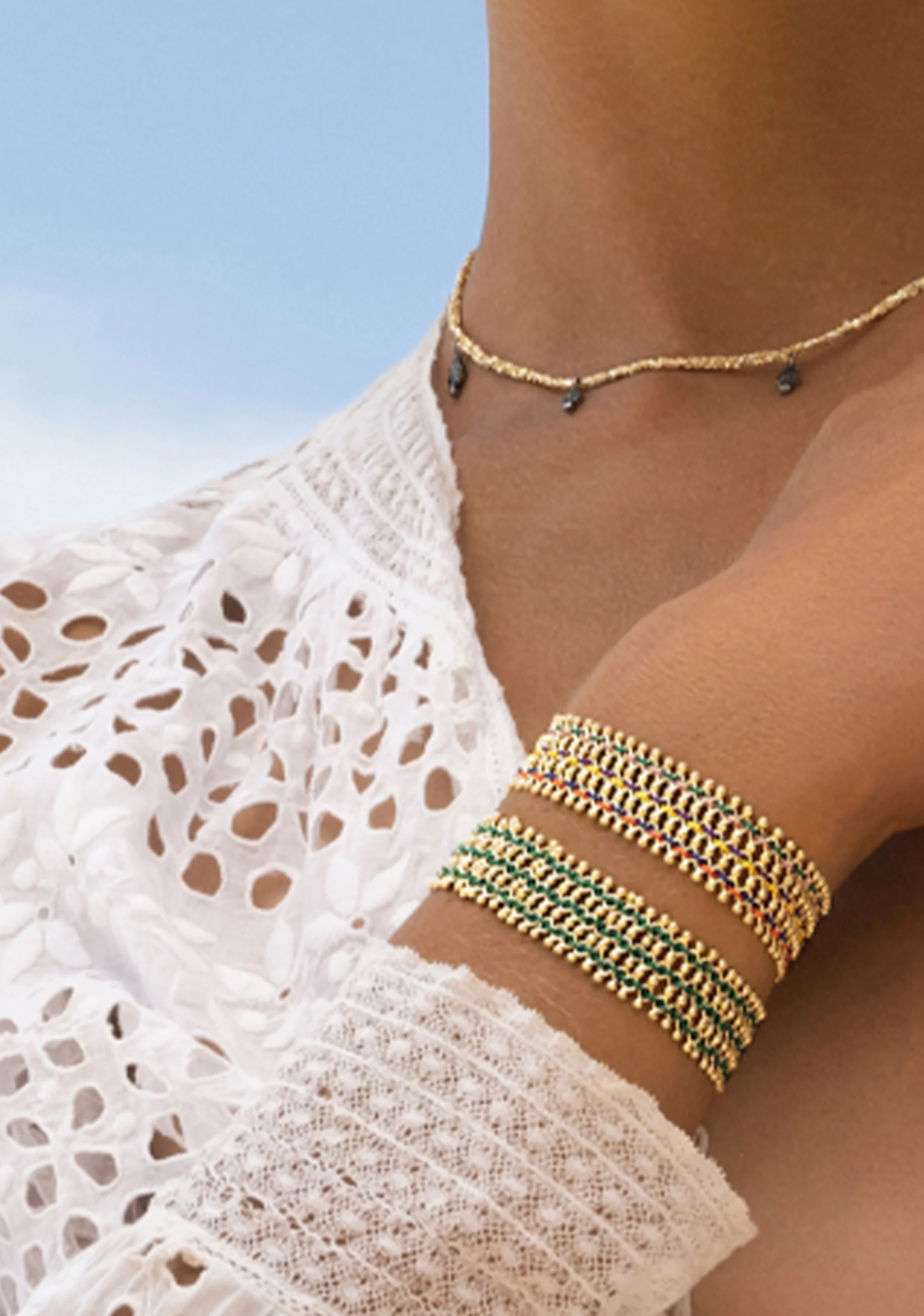 Woven Chain Bracelet_Green - Image 2