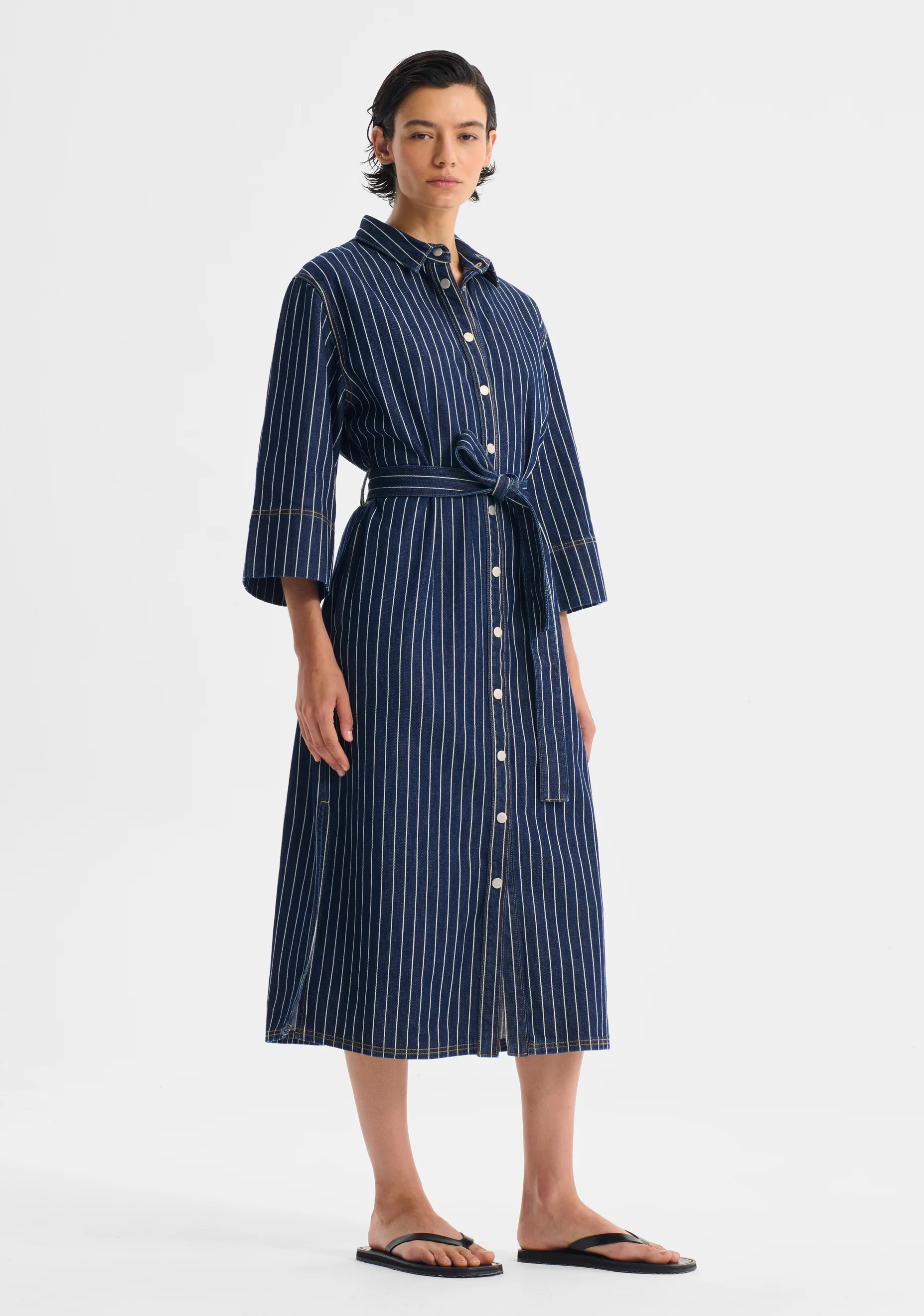 Wyatt Denim Dress_Stripe - Image 3