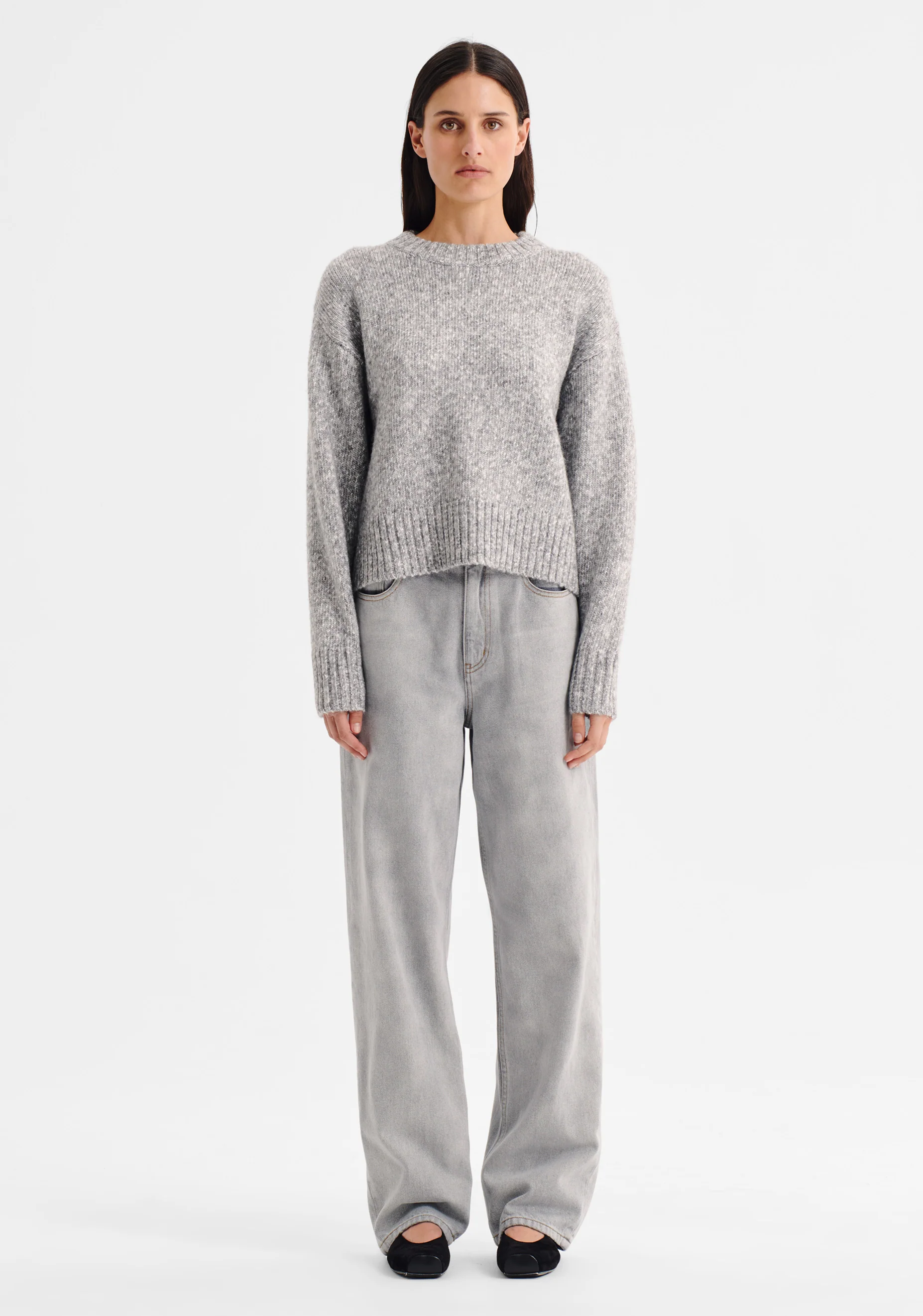 Zoe Knit Pullover_Grey Marle - Image 2